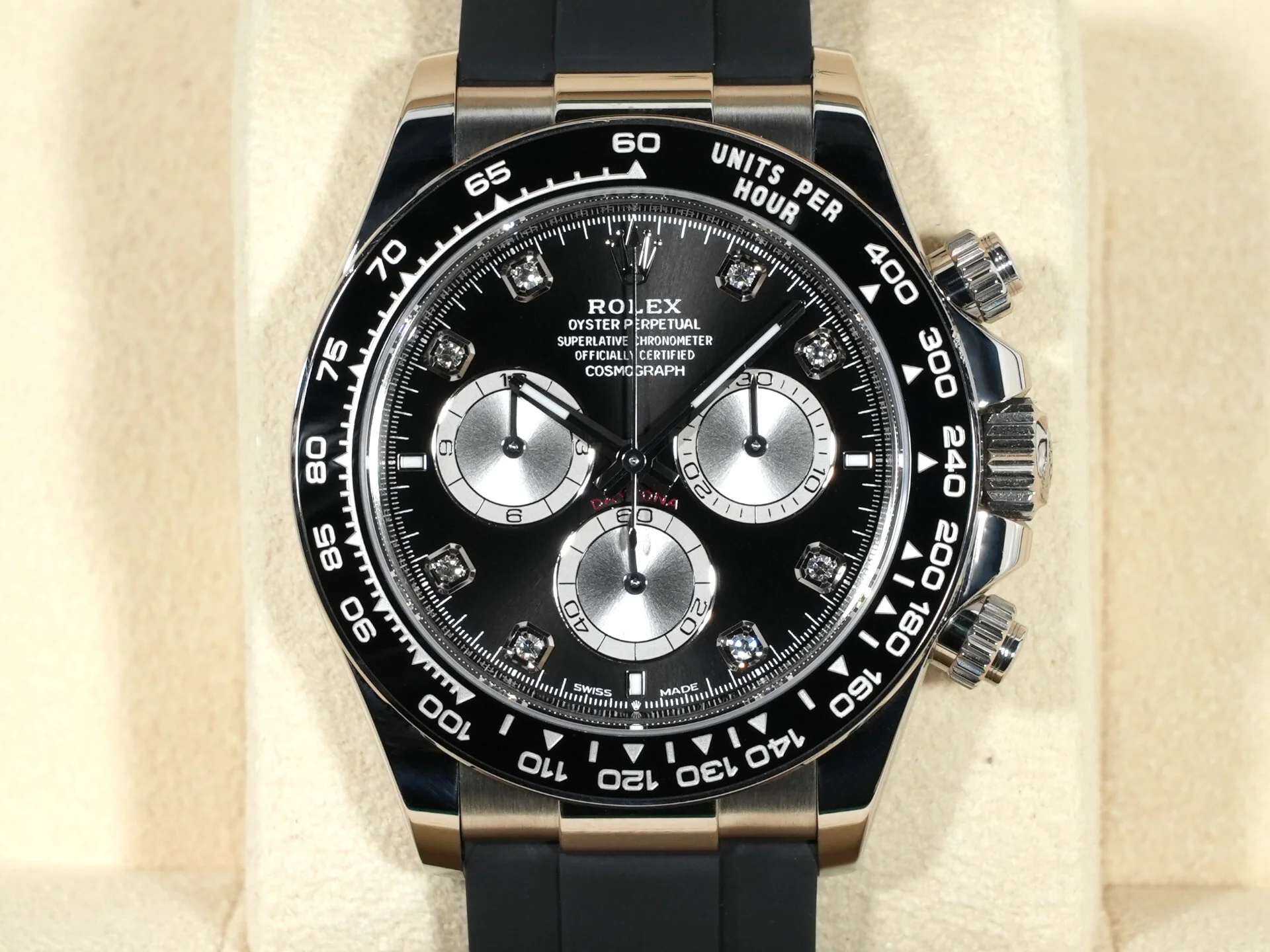 ロレックス デイトナ Ref.126519LN ホワイトゴールド ブライトブラックxスチールx8Pダイヤ文字盤 美中古 putkxwey - Image 2