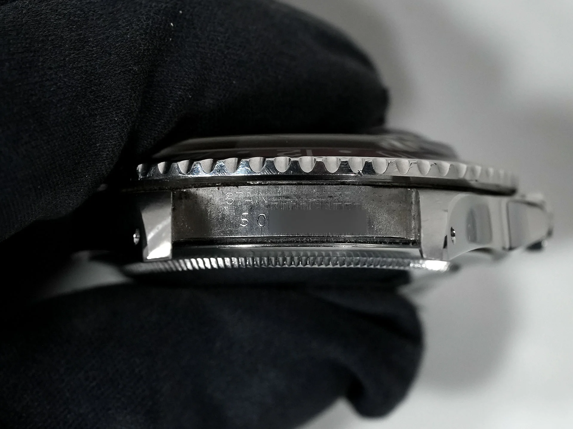 ロレックス GMTマスター Ref.1675 ステンレススチール ブラック文字盤 オイスターブレスレット 中古 q59taxh3 - Image 12