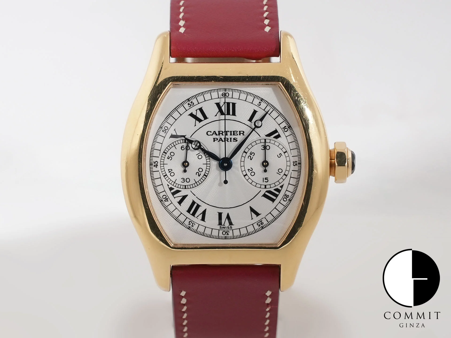 カルティエ トーチュ ワンプッシュクロノグラフ Ref.2356 イエローゴールド ホワイト文字盤 中古 q66kfm45