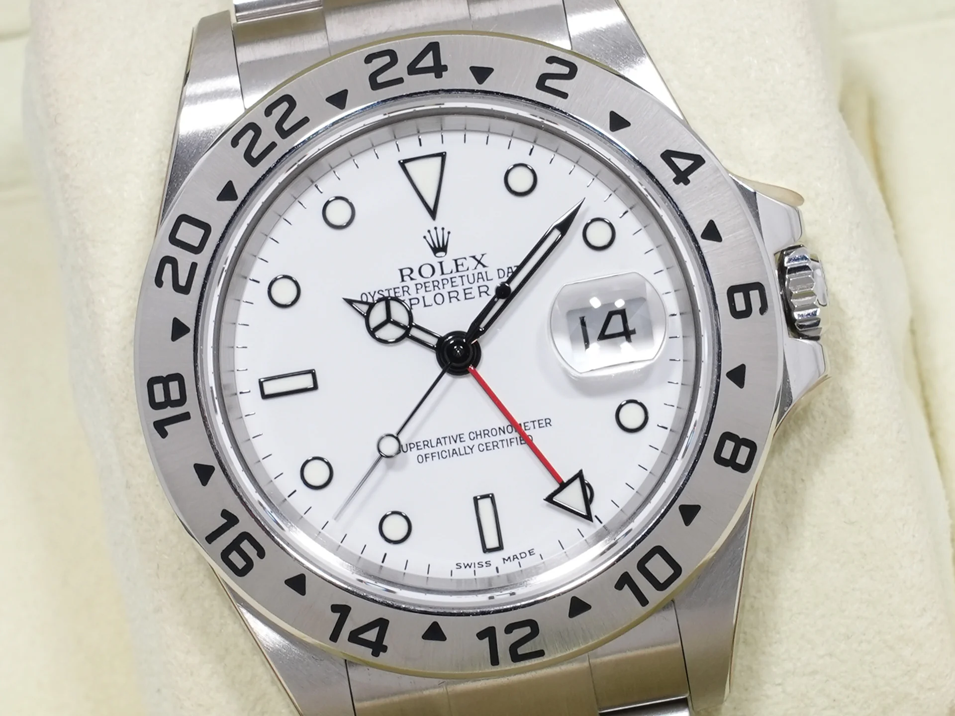 ロレックス エクスプローラーII Ref.16570 ステンレススチール ホワイト文字盤 オイスターブレスレット 未使用 q7cvkapz - Image 3