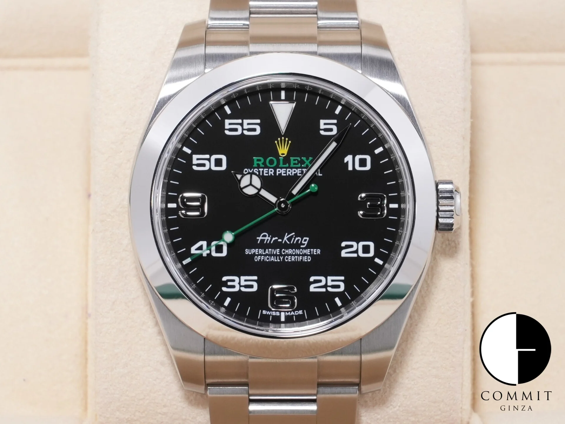 ロレックス エアキング Ref.116900 ステンレススチール ブラック文字盤 オイスターブレスレット 中古 qdgvjvoy