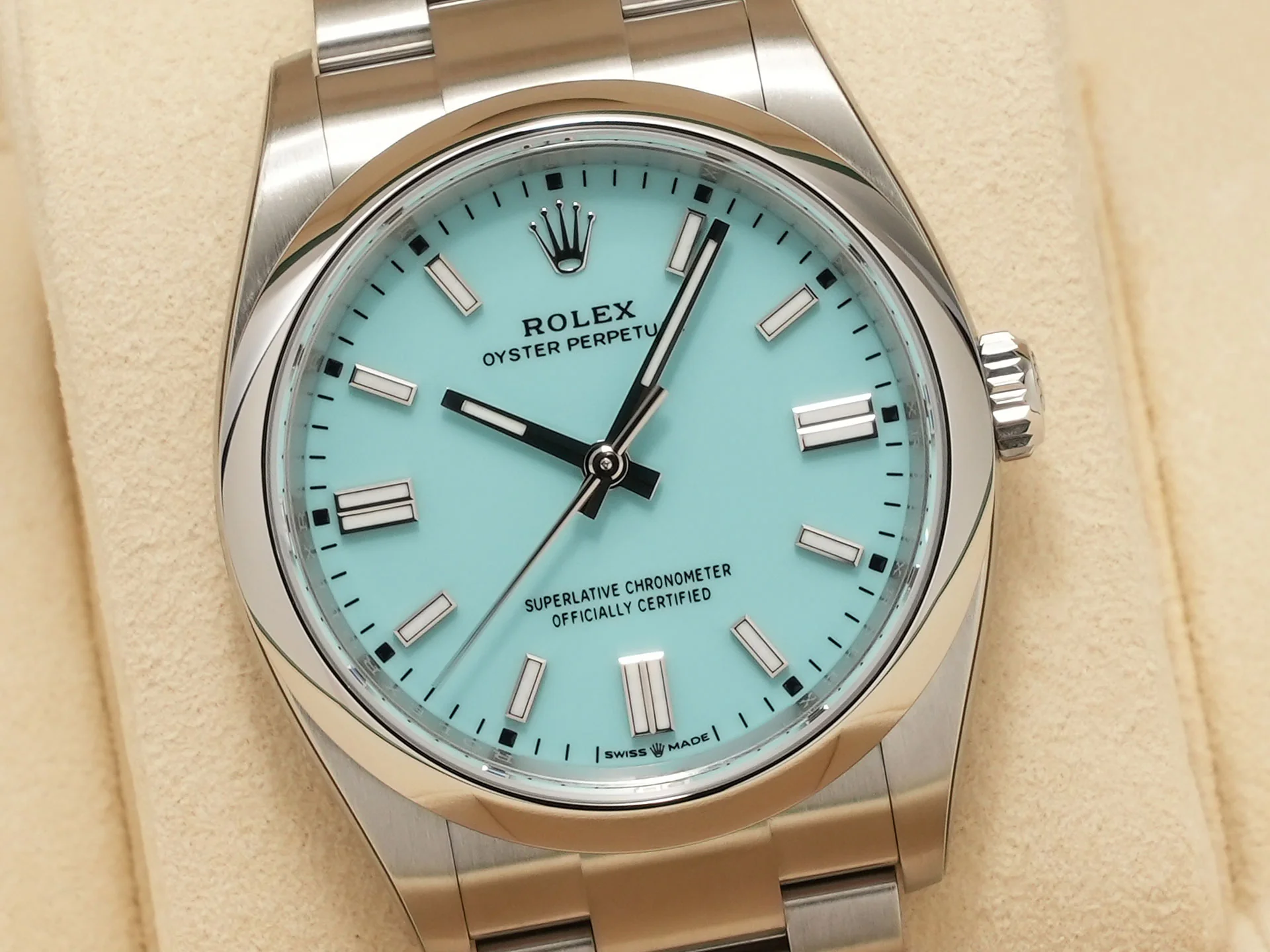 ロレックス オイスターパーペチュアル36 Ref.126000 ステンレススチール ターコイズ文字盤 - Image 3