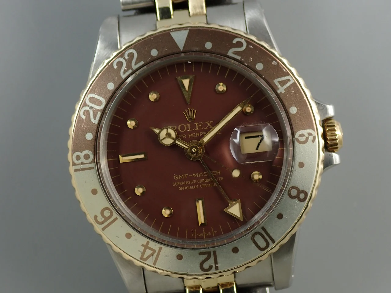 ロレックス GMTマスター Ref.1675/3 ステンレススチール/イエローゴールド ブラウン文字盤 ジュビリーブレスレット 中古 R5J7C7XH - Image 3