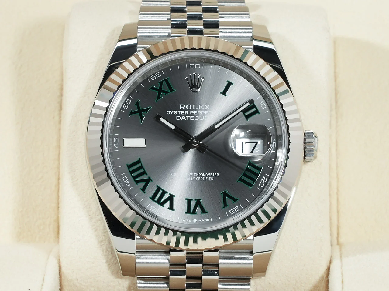 ロレックス デイトジャスト41 Ref.126334 ステンレススチール/ホワイトゴールド スレートローマン文字盤 ジュビリーブレスレット 未使用 rbht2btc - Image 2