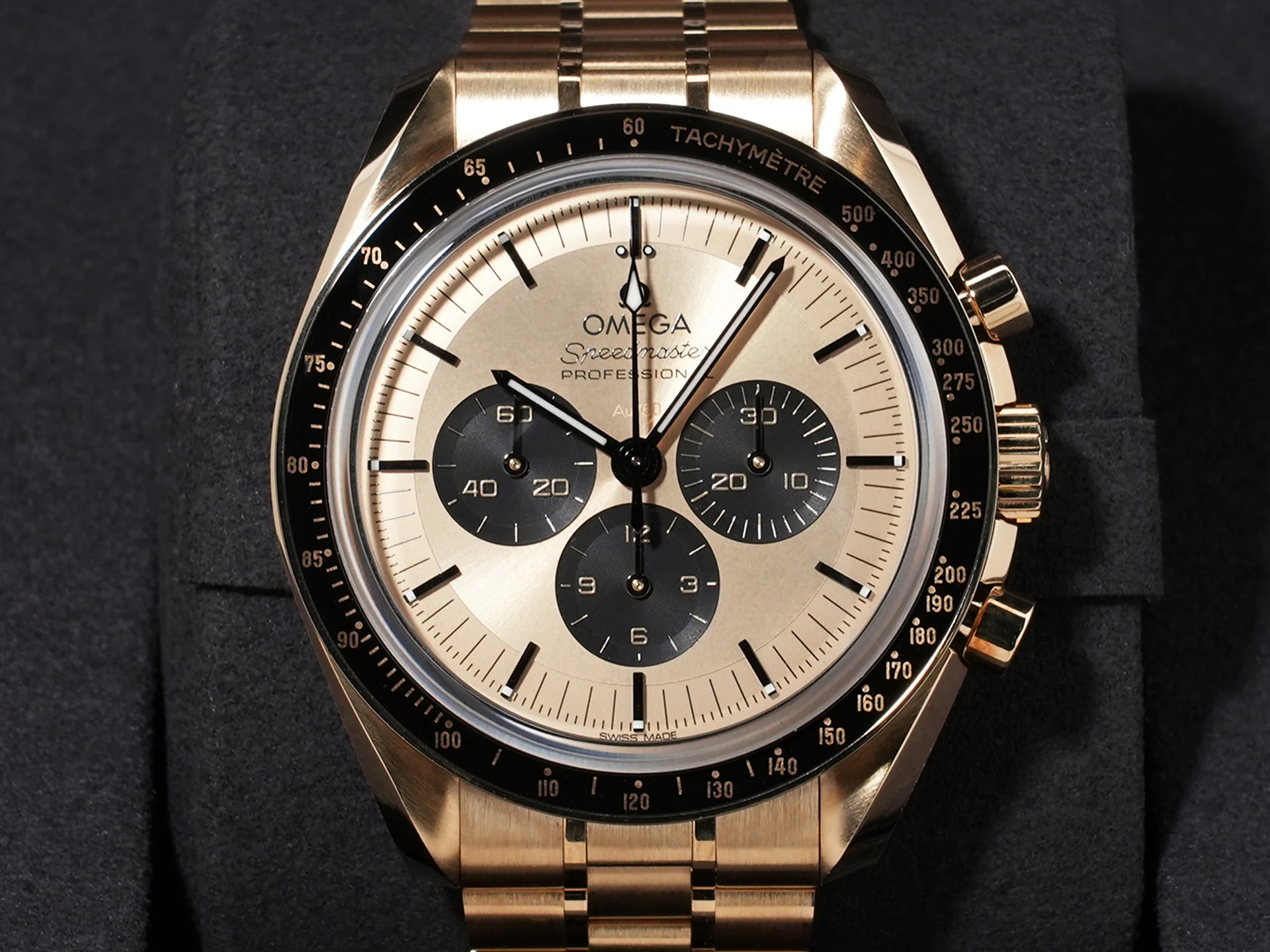 オメガ スピードマスター ムーンウォッチ プロフェッショナル Ref.310.60.42.50.99.002 MOONSHINE GOLD シャンパン文字盤 極美品 rdp52hyg - Image 2