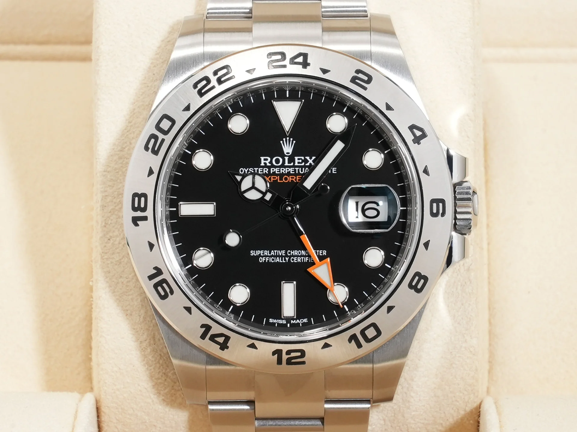 ロレックス エクスプローラーII Ref.216570 ステンレススチール ブラック文字盤 オイスターブレスレット 中古 rehpq9n3 - Image 2