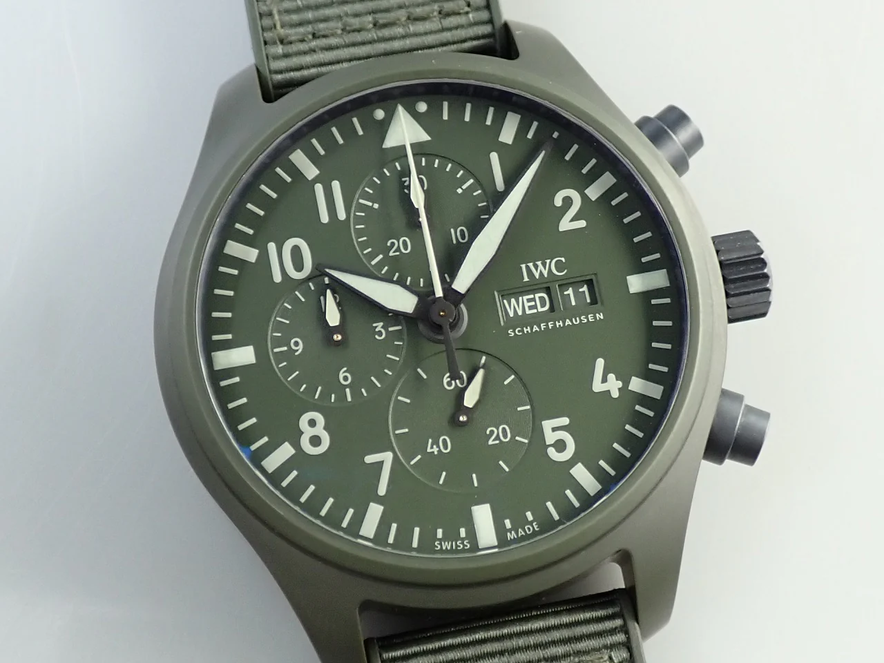 IWC パイロット ウォッチ クロノグラフ トップガン ウッドランド Ref.IW389106 グリーン文字盤 極美品 S0P2VTVC - Image 3
