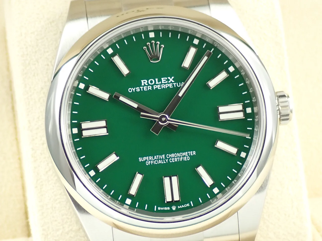 ロレックス オイスターパーペチュアル41 Ref.124300 ステンレススチール グリーン文字盤 - Image 3