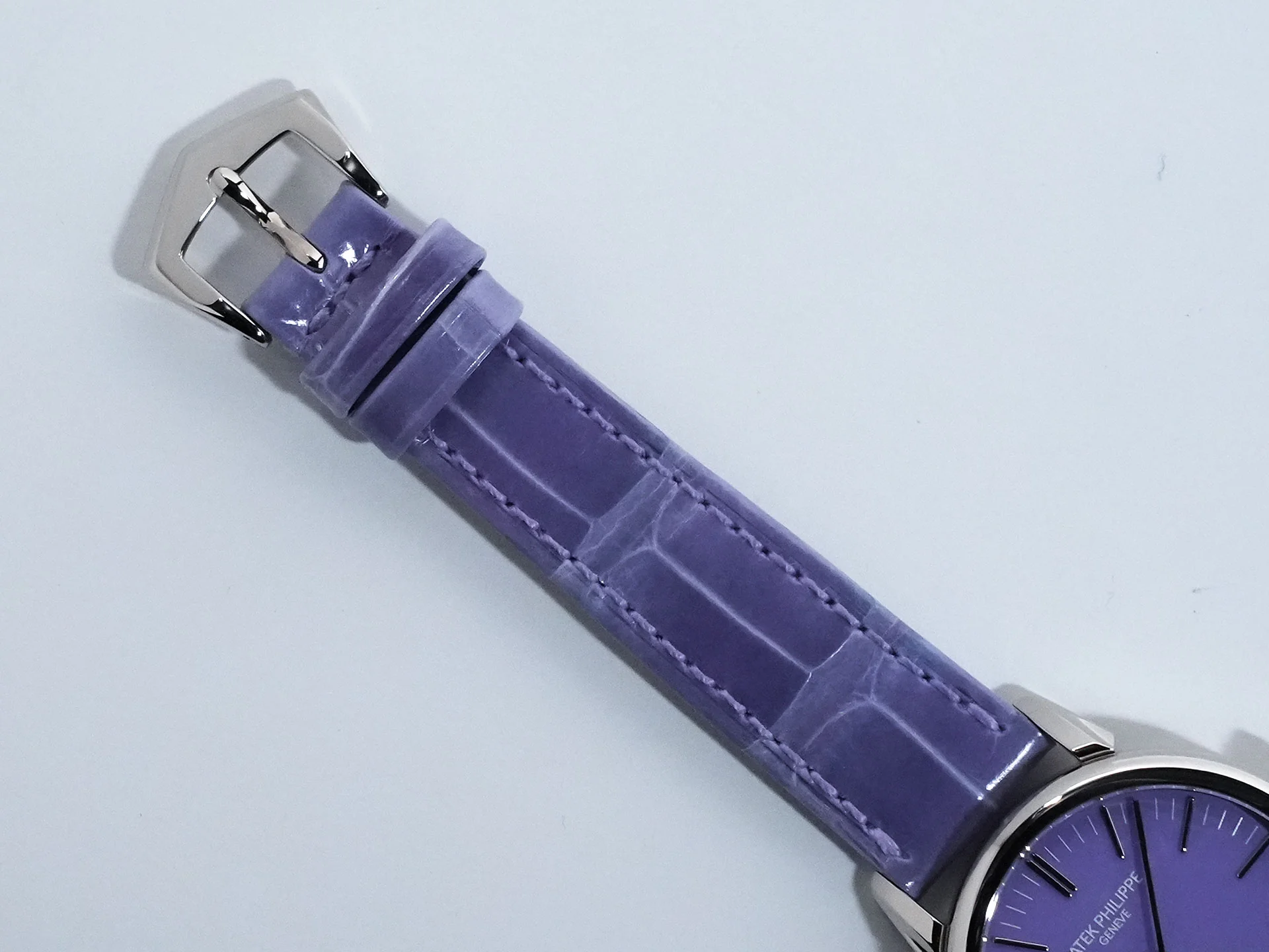 パテックフィリップ カラトラバ グランド エキシビジョン 東京2023 Ref.6127G-010/7127G-010 ホワイトゴールド ラックライトブルー(スカイブルー) ライラックトーン(パープル)文字盤 - Image 15
