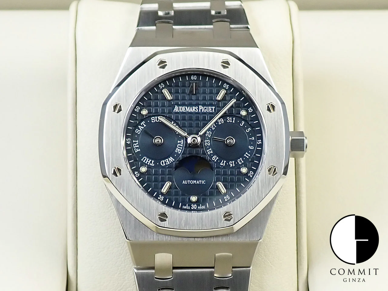 オーデマピゲ ロイヤルオーク デイデイト ムーンフェイズ Ref.25594ST.OO.0789ST.03 ステンレススチール ブルー文字盤