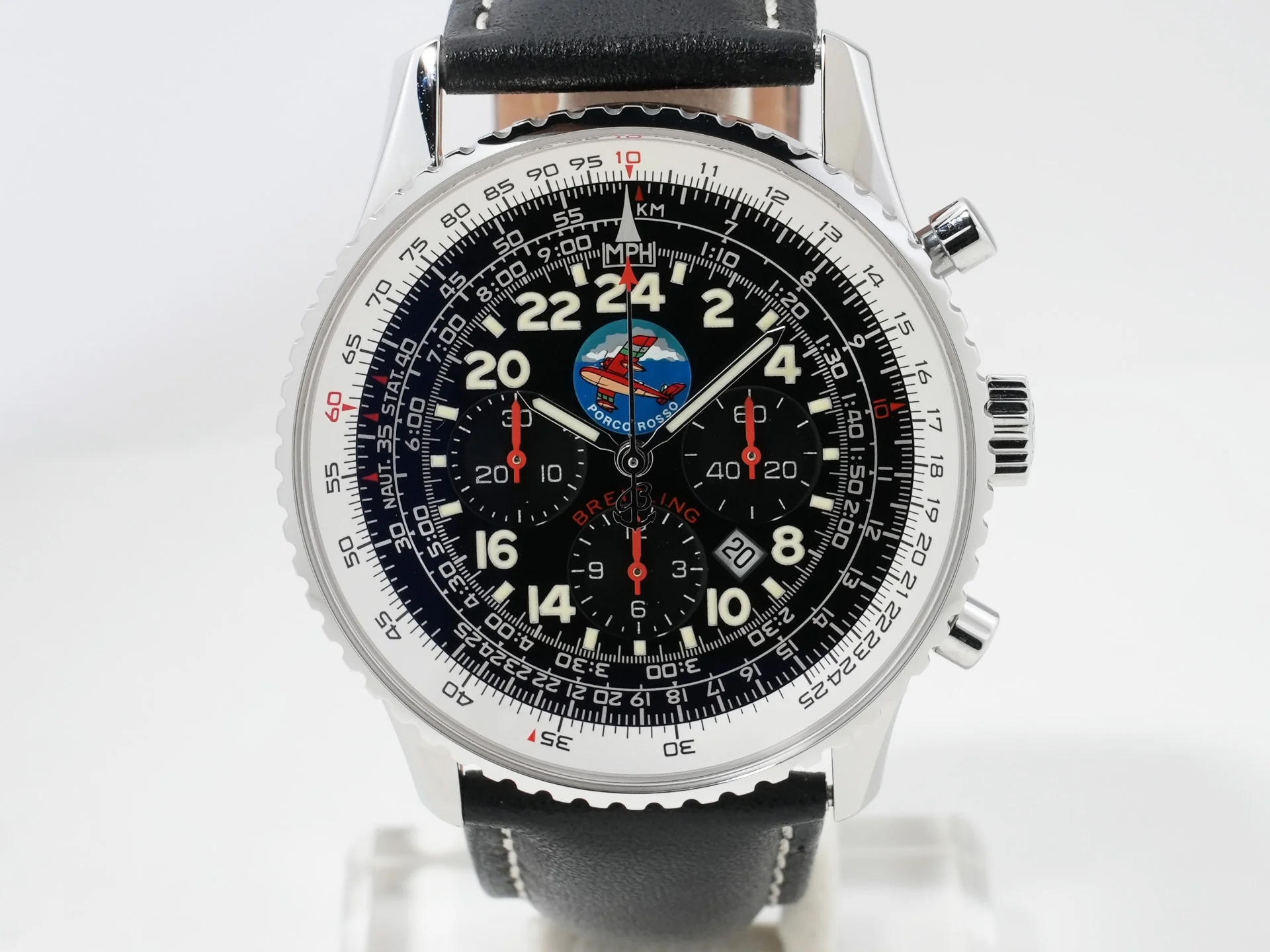 ブライトリング ナビタイマー コスモノート フライバック ポルコロッソ Ref.A22322 ステンレススチール ブラック文字盤 中古 s764x6ey - Image 2