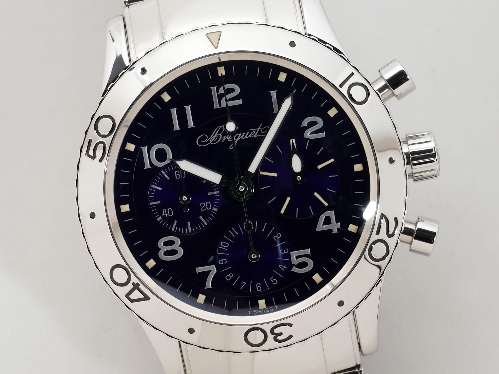 ブレゲ タイプⅩⅩ アエロナバル Ref.3807ST/J2/SW9 SS ブルー文字盤 中古 s7tv65ru - Image 3