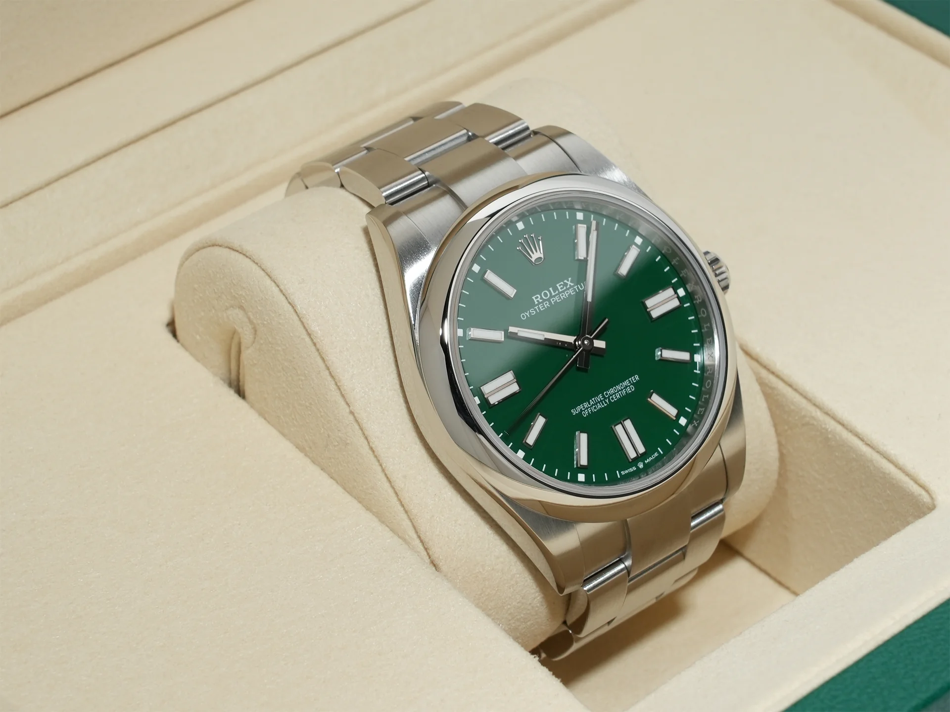 ロレックス オイスターパーペチュアル41 Ref.124300 ステンレススチール グリーン文字盤 - Image 5