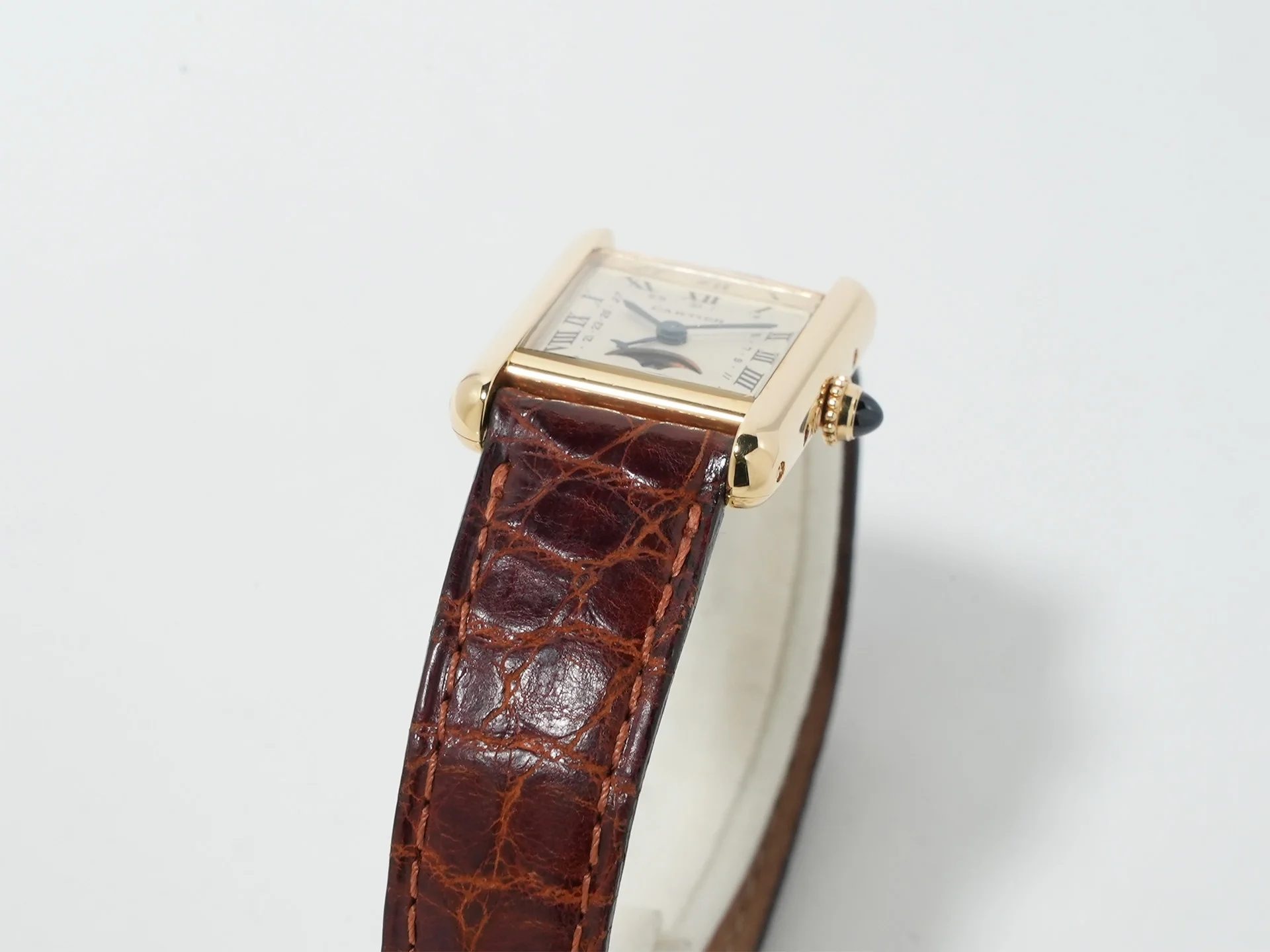 カルティエ タンク ルイ カルティエ ムーンフェイズ Ref.W1500851 イエローゴールド シルバー文字盤 中古 svfkht2q - Image 6