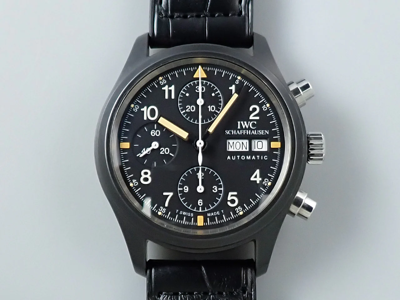 IWC メカニカルフリーガークロノグラフ Ref.IW3705-03 ブラック文字盤 中古 T456RRSK - Image 2