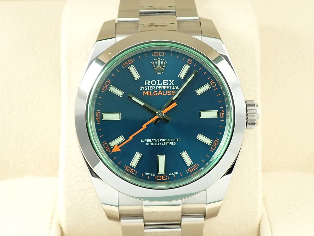 ロレックス ミルガウス Ref.116400GV ステンレススチール Zブルー文字盤 - Image 2