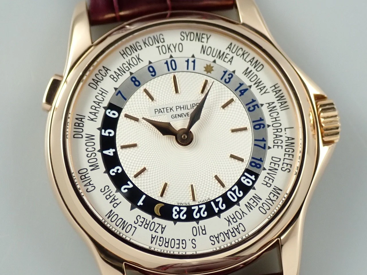 パテックフィリップ コンプリケーション ワールドタイム Ref.5110R-001 ローズゴールド シルバー文字盤 - Image 3