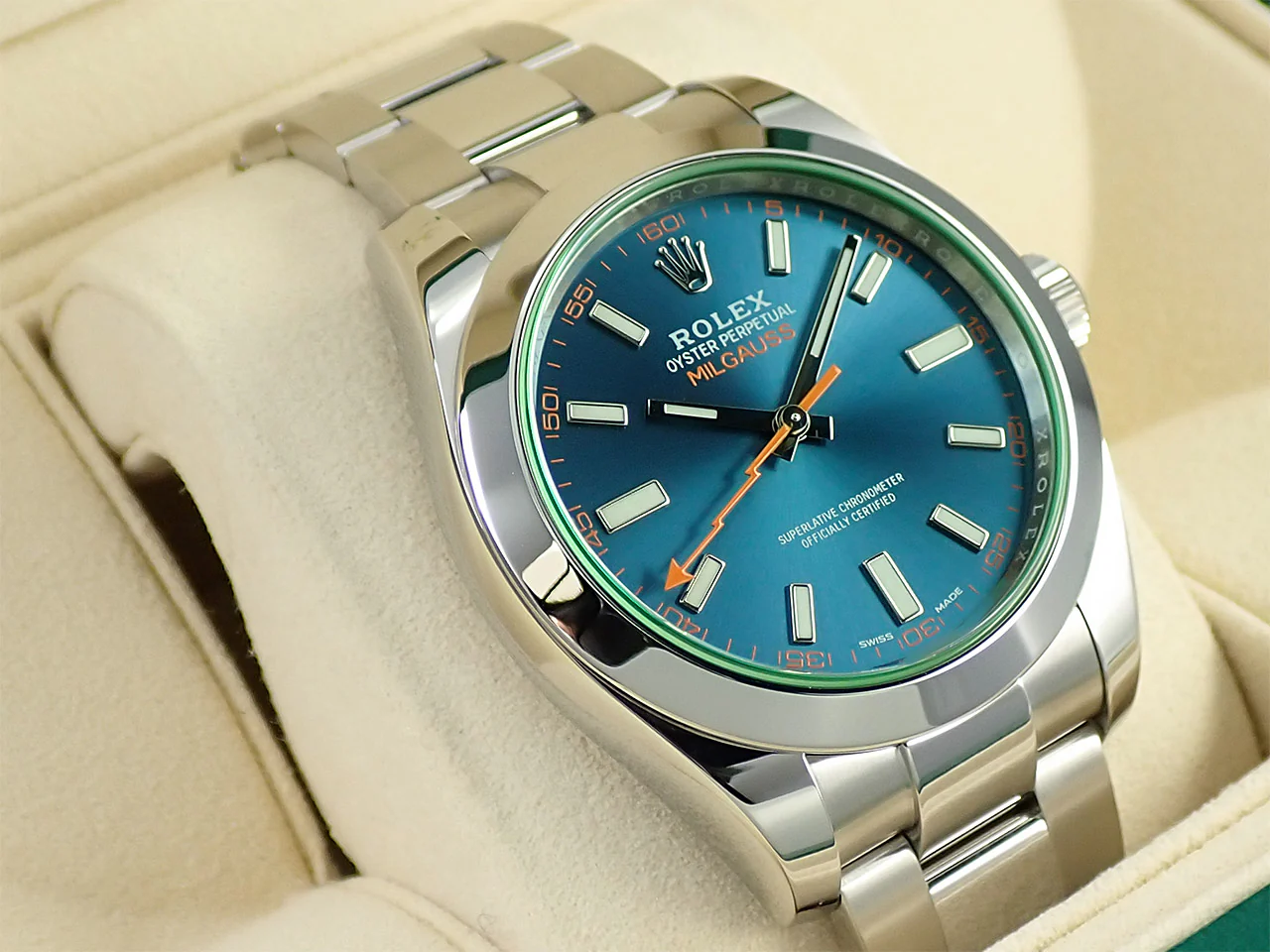 ロレックス ミルガウス Ref.116400GV ステンレススチール Zブルー文字盤 - Image 5