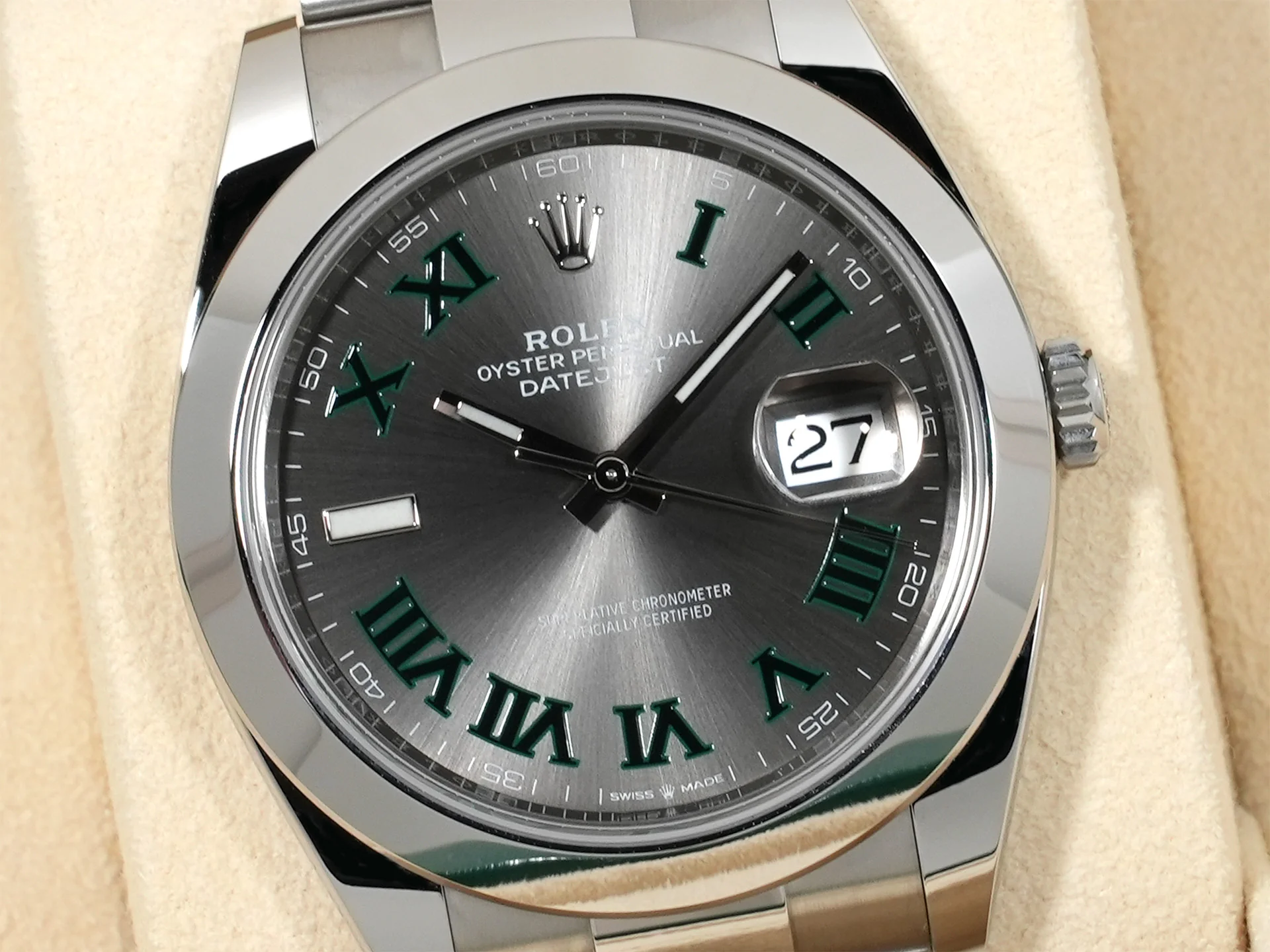 ロレックス デイトジャスト41 Ref.126300 ステンレススチール スレートローマン文字盤 オイスターブレスレット 美品 u393nxbw - Image 3