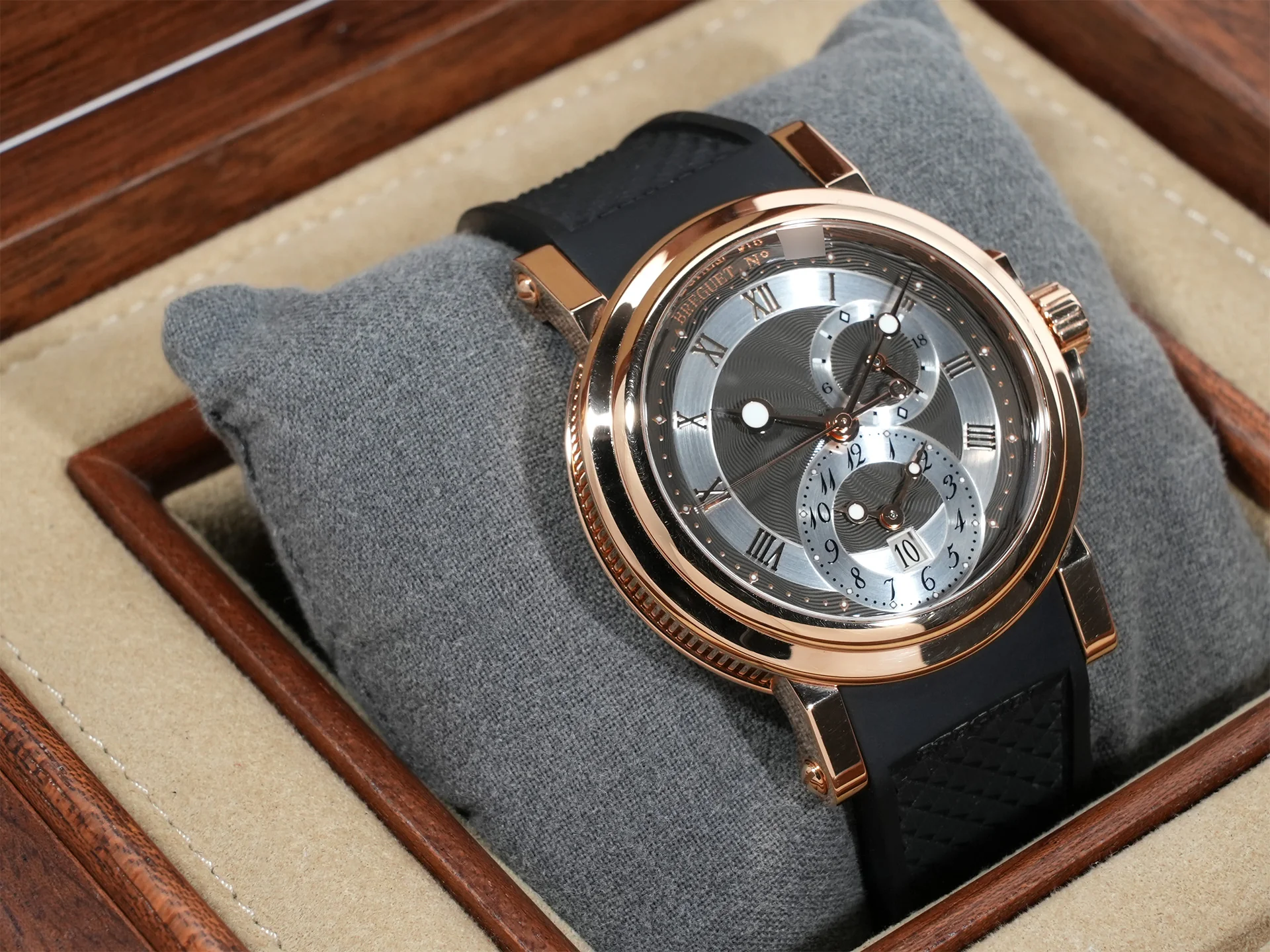 ブレゲ マリーン GMT Ref.5857BR/Z2/5ZU 18KRG グレー文字盤 中古 u8wjswu6 - Image 5