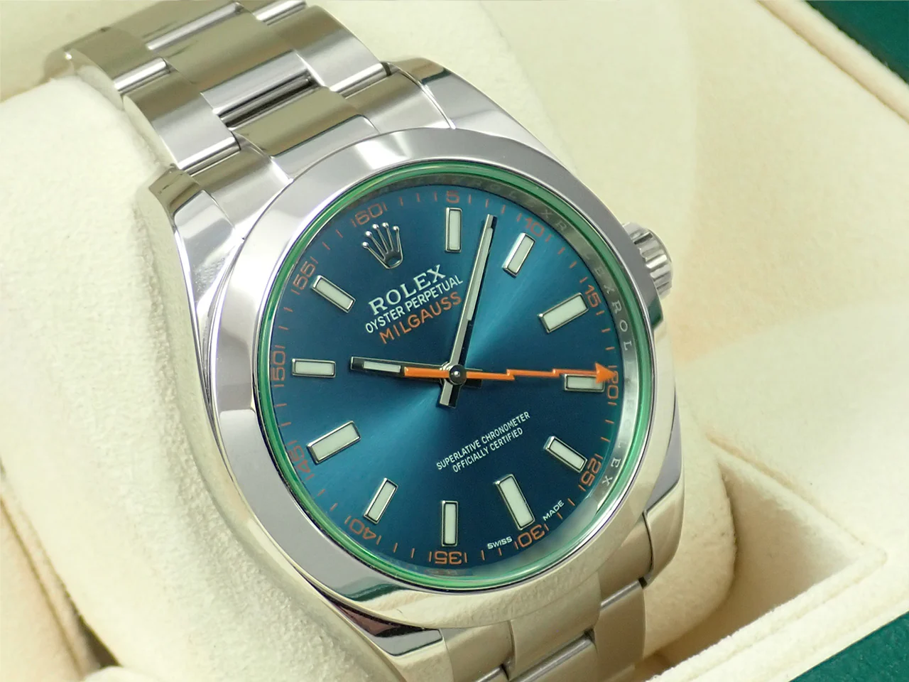 ロレックス ミルガウス Ref.116400GV ステンレススチール Zブルー文字盤 - Image 5