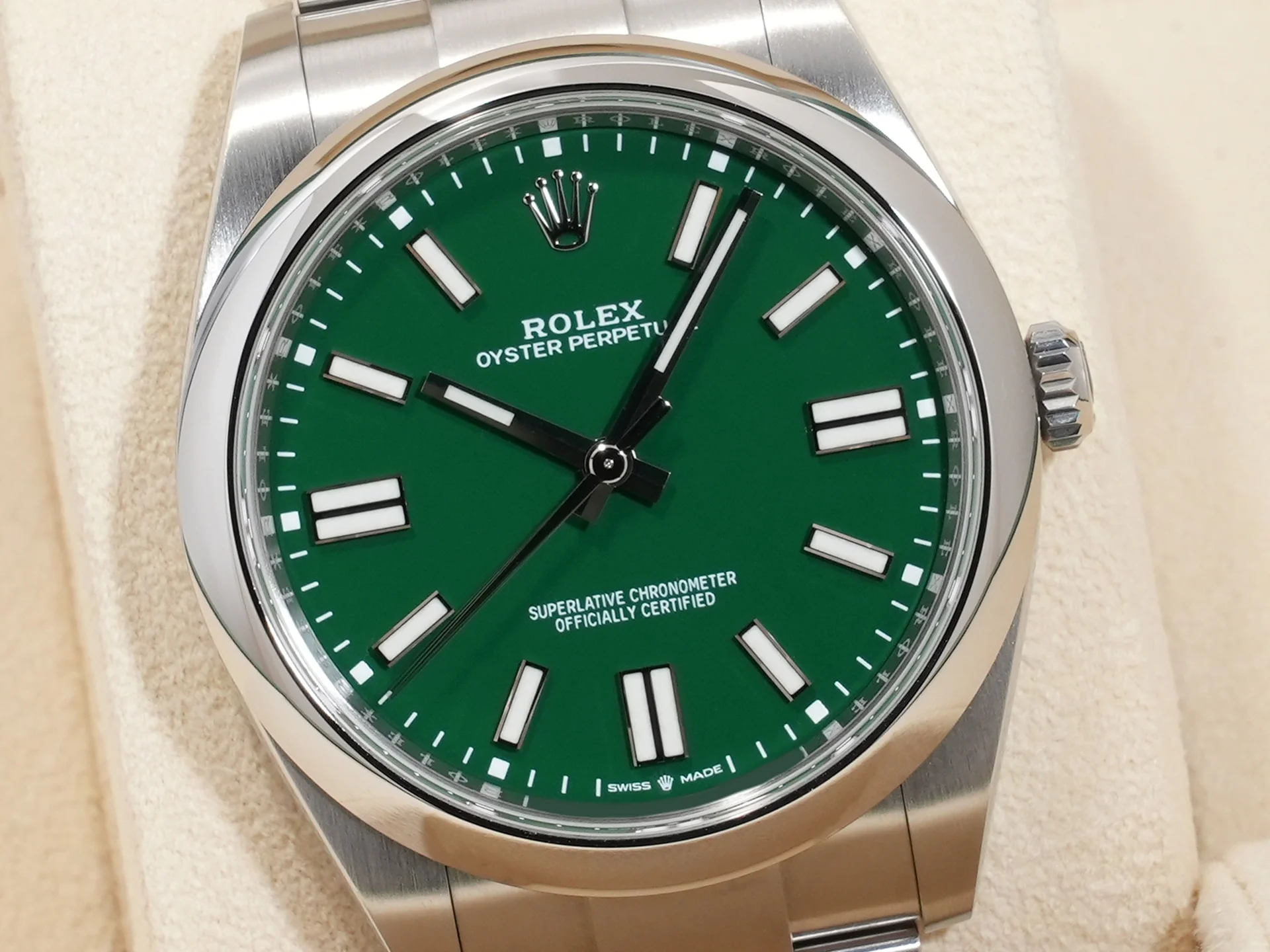ロレックス オイスターパーペチュアル41 Ref.124300 ステンレススチール グリーン文字盤 - Image 3