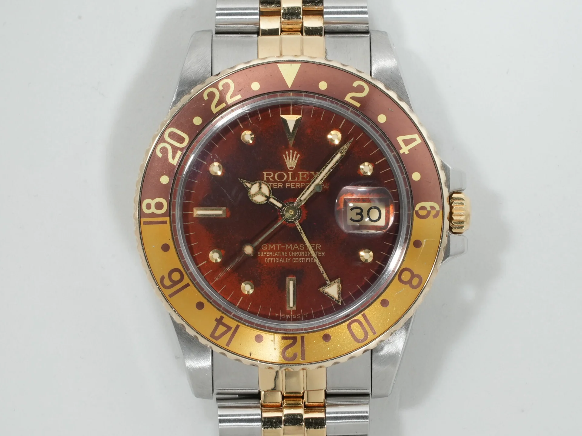 ロレックス GMTマスター Ref.16753 ステンレススチール/イエローゴールド ブラウン文字盤 ジュビリーブレスレット 中古 uqyc5o8u - Image 2