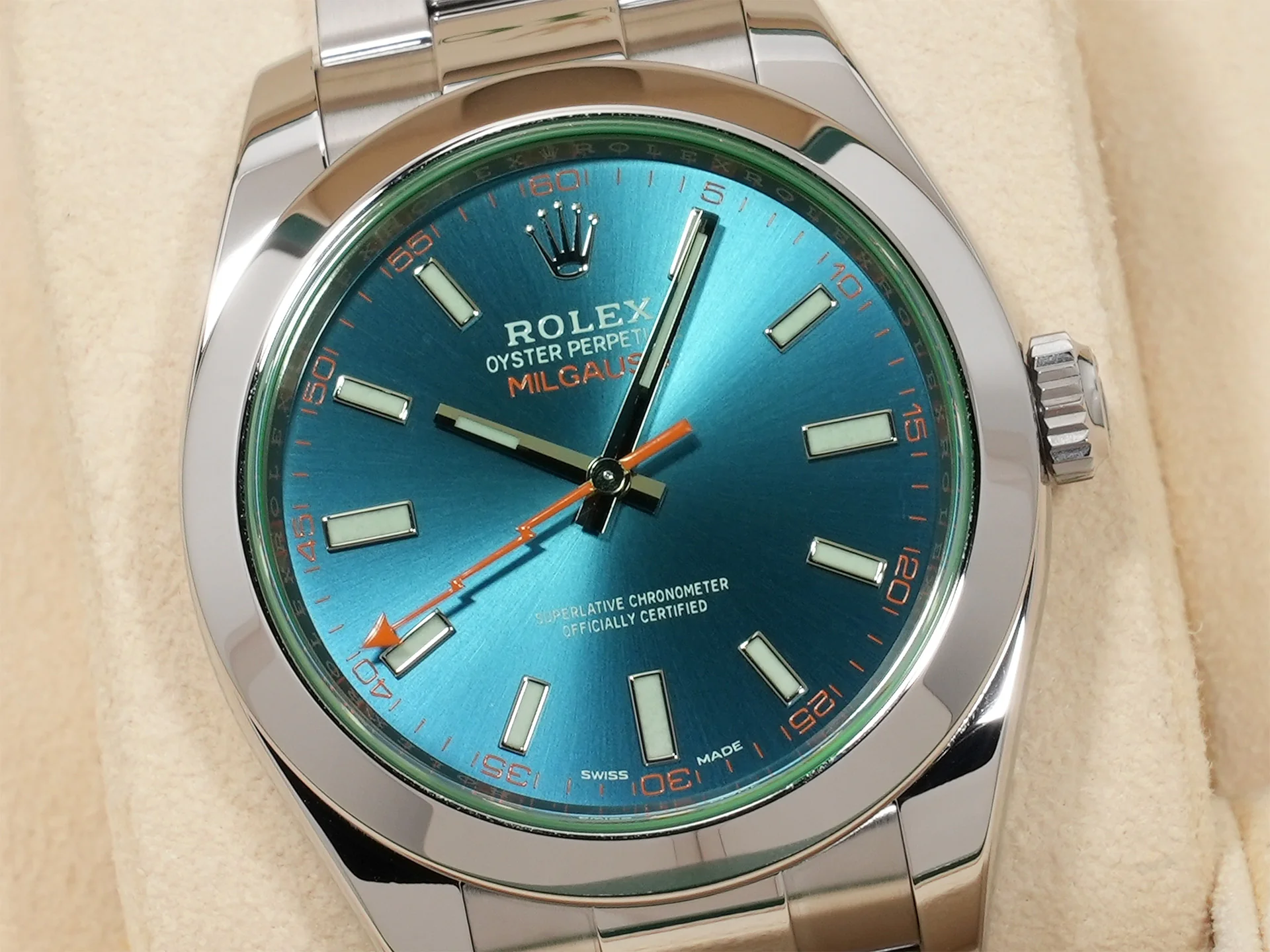ロレックス ミルガウス Ref.116400GV ステンレススチール Zブルー文字盤 - Image 3