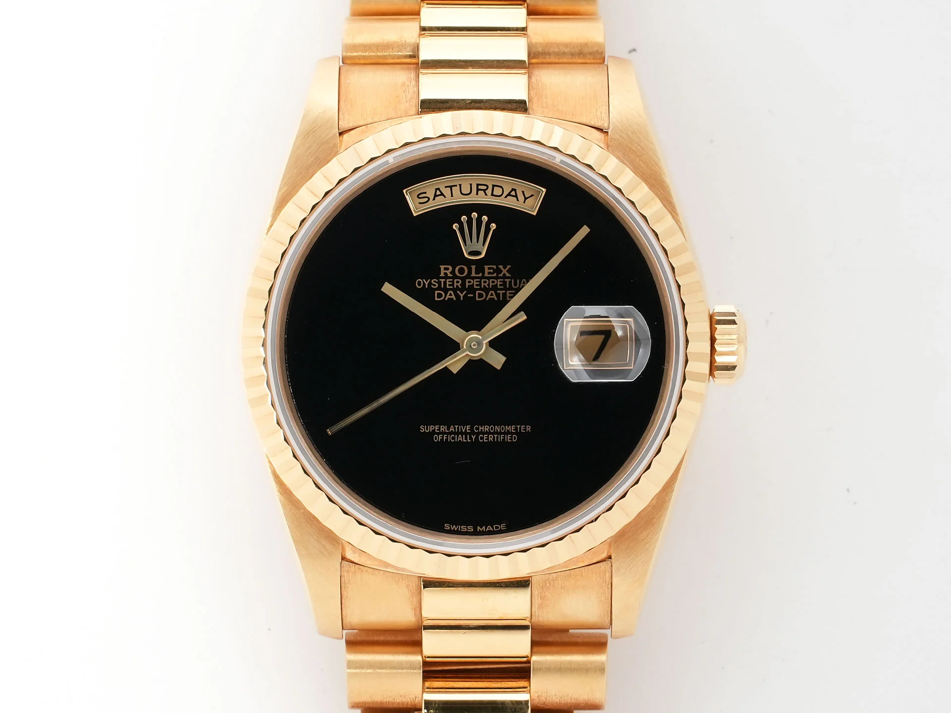 ロレックス デイデイト36 Ref.18238 イエローゴールド オニキス文字盤 中古 v7jmidqe - Image 2