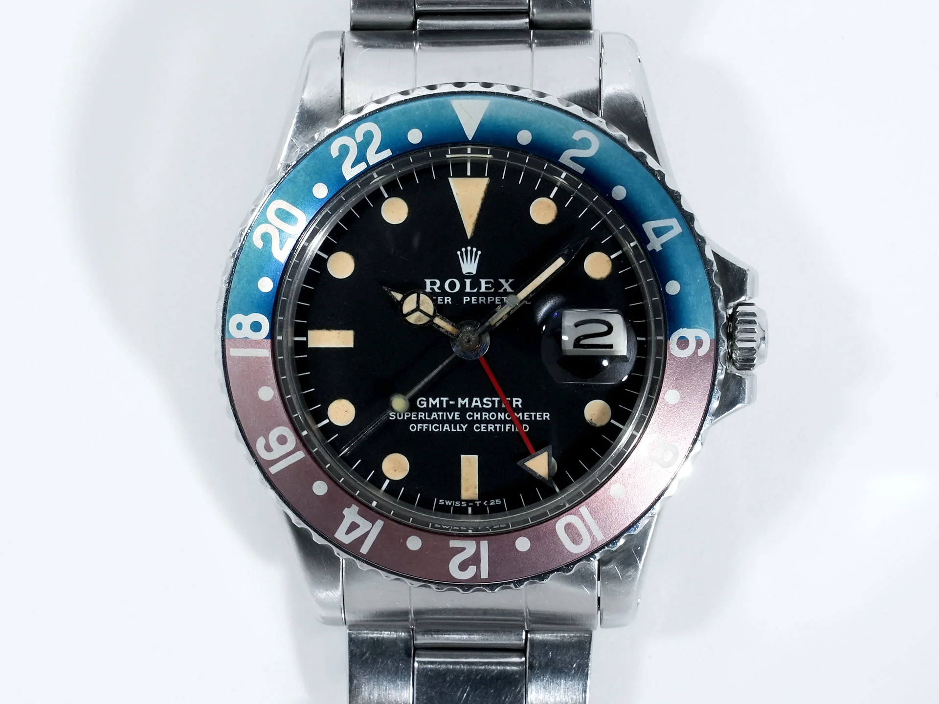 ロレックス GMTマスター Ref.1675 ステンレススチール ブラック文字盤 オイスターブレスレット - Image 2