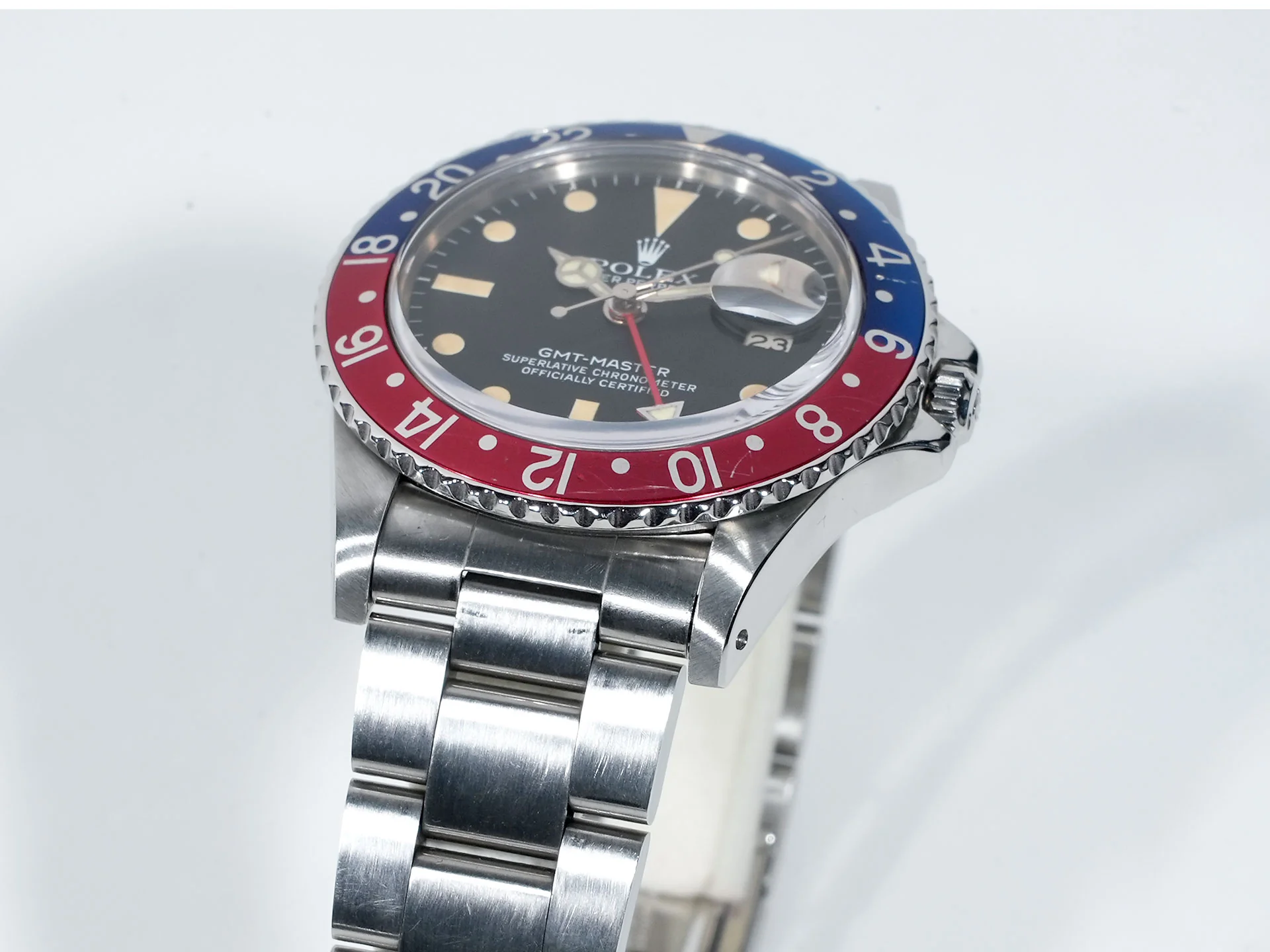 ロレックス GMTマスター Ref.16750 ステンレススチール ブラック文字盤 オイスターブレスレット 中古 vcvpo68r - Image 6