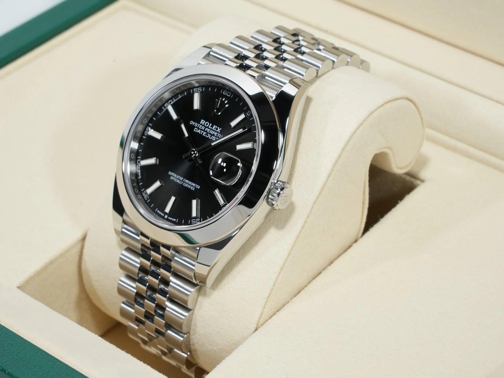 ロレックス デイトジャスト41 Ref.126300 ステンレススチール ブラック文字盤 ジュビリーブレスレット 未使用 vd62tfzo - Image 4