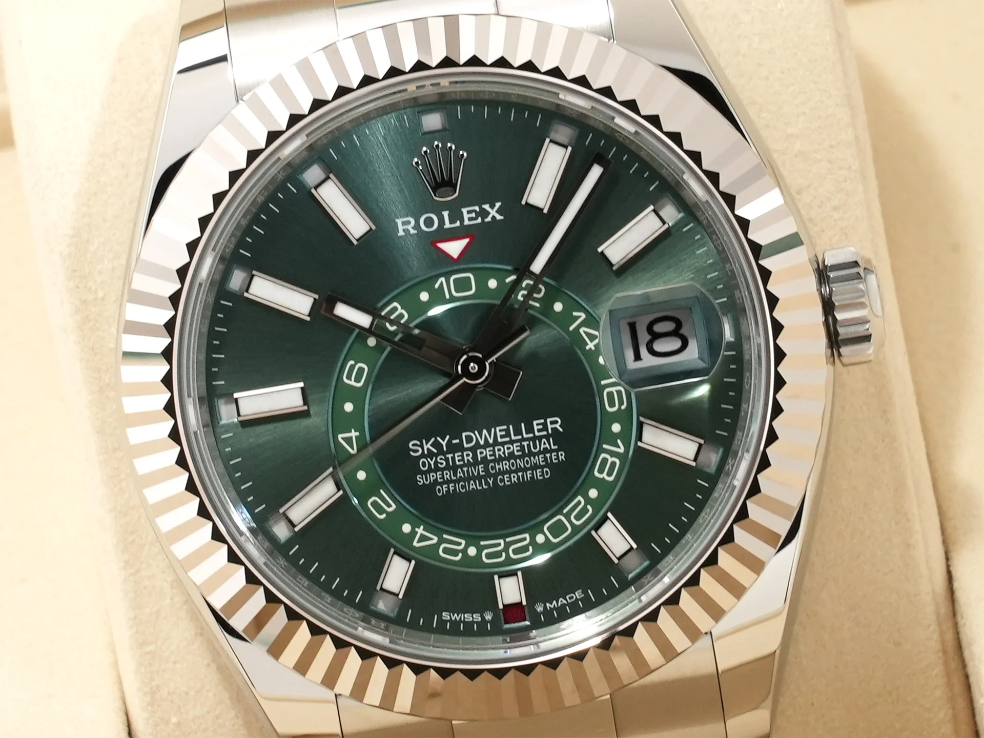 ロレックス スカイドゥエラー Ref.336934 ステンレススチール/ホワイトゴールド ミントグリーン文字盤 オイスターブレスレット - Image 3