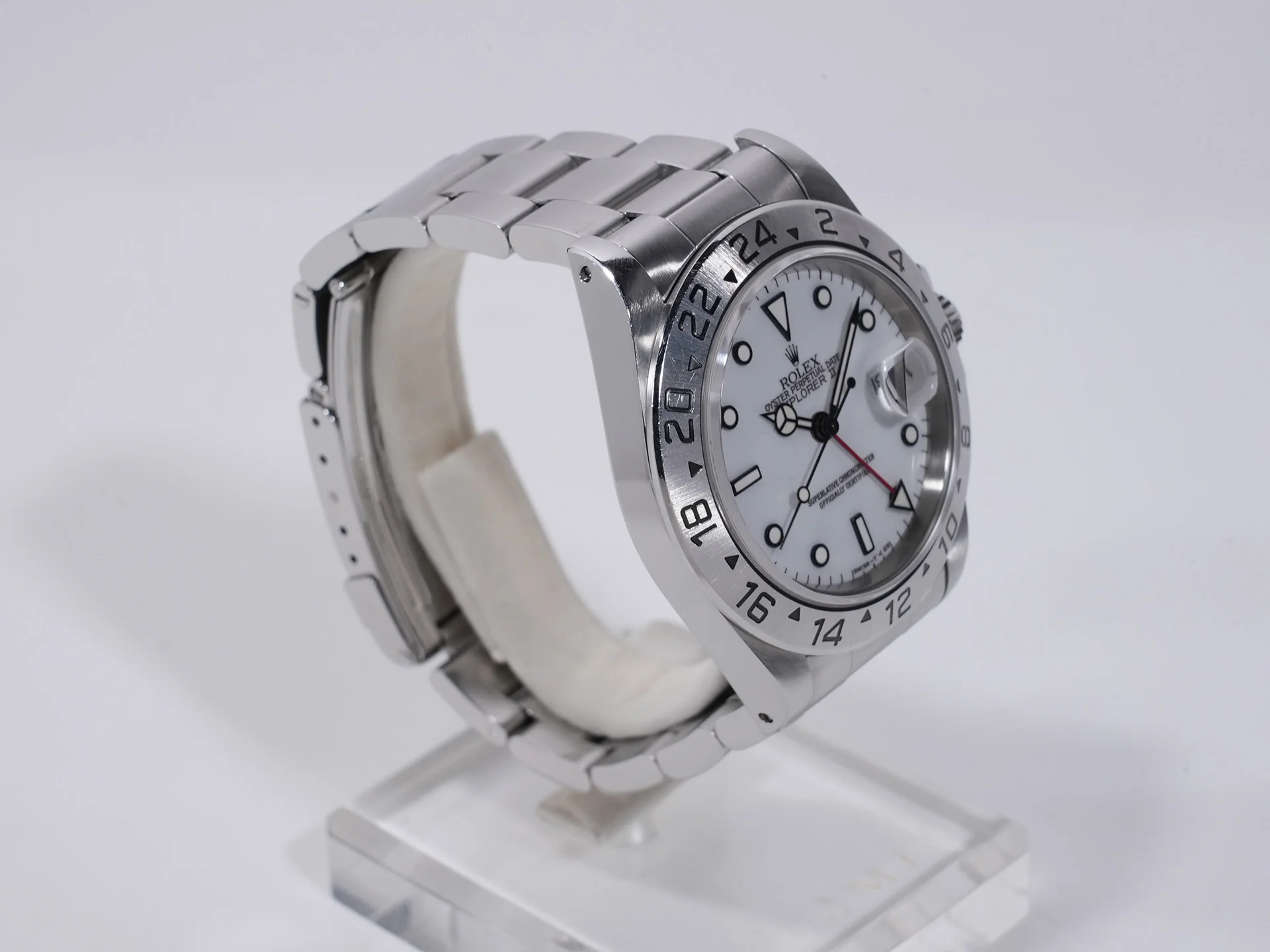 ロレックス エクスプローラーII Ref.16570 ステンレススチール ホワイト文字盤 オイスターブレスレット 中古 vs32ytmw - Image 5