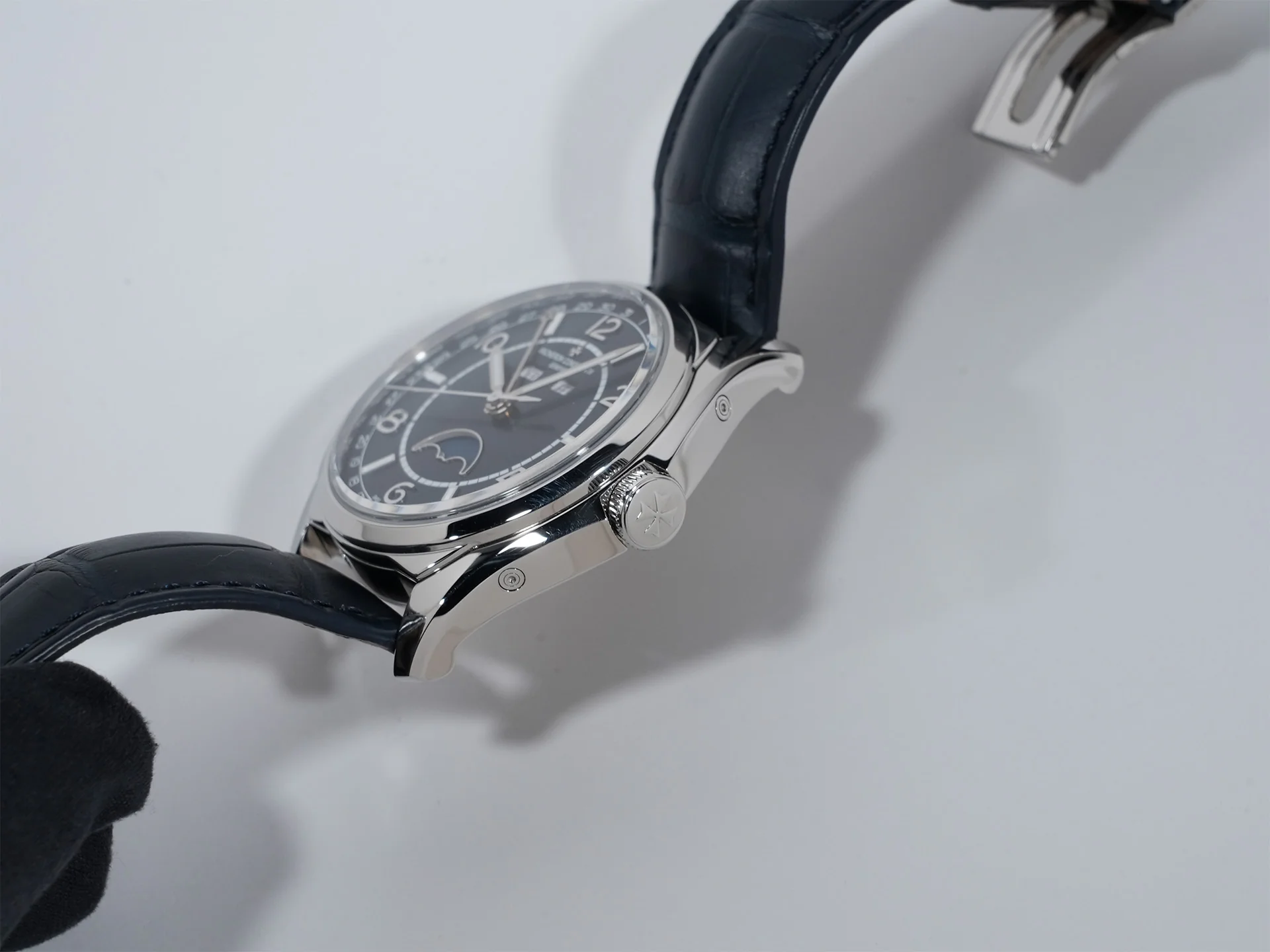 ヴァシュロンコンスタンタン フィフティーシックス コンプリートカレンダー Ref.4000E/000A-B548 ブルー文字盤 中古 vu7pqwqp - Image 4