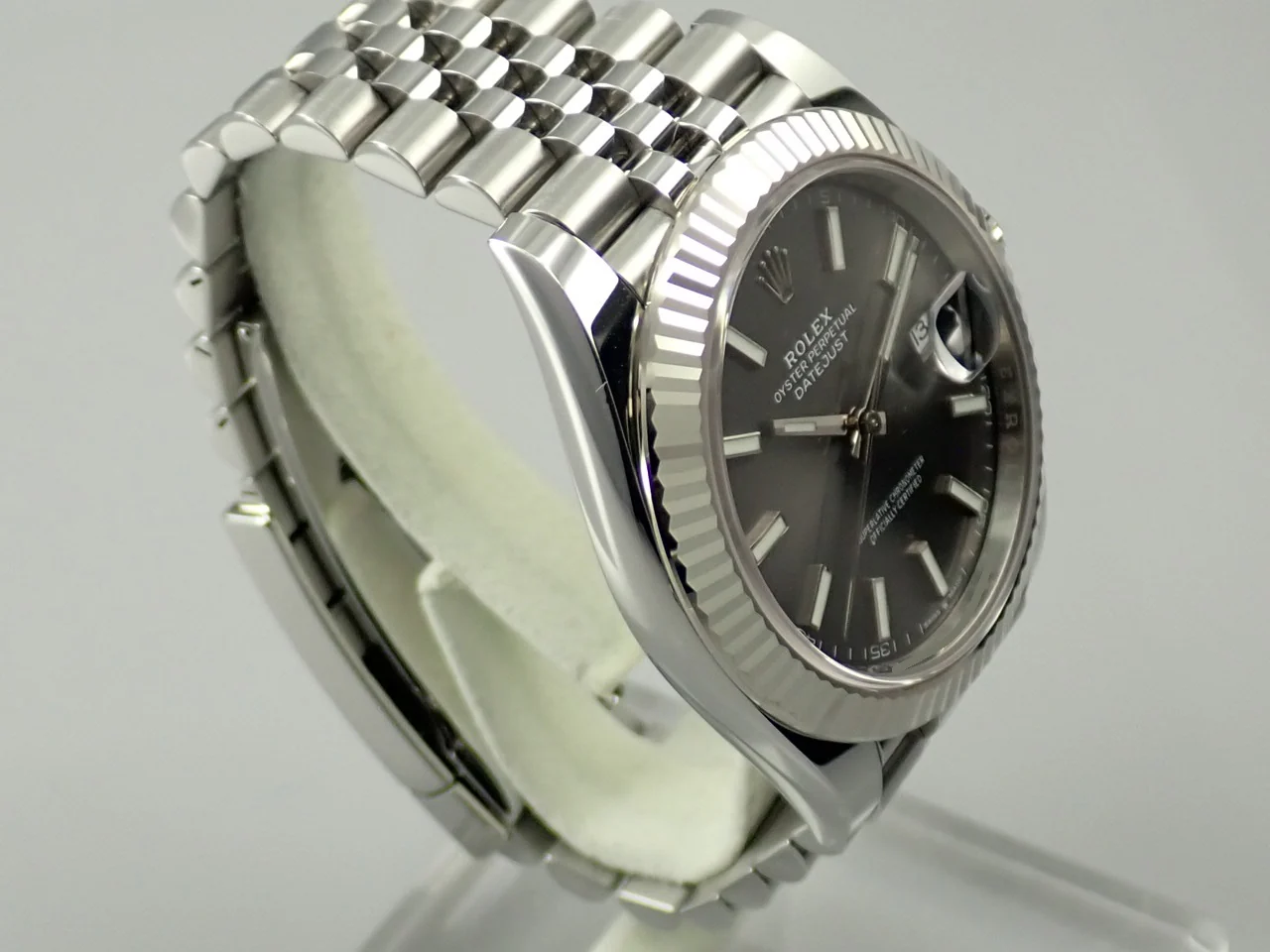 ロレックス デイトジャスト41 Ref.126334 ステンレススチール/ホワイトゴールド スレート文字盤 ジュビリーブレスレット 中古 W0102512 - Image 5