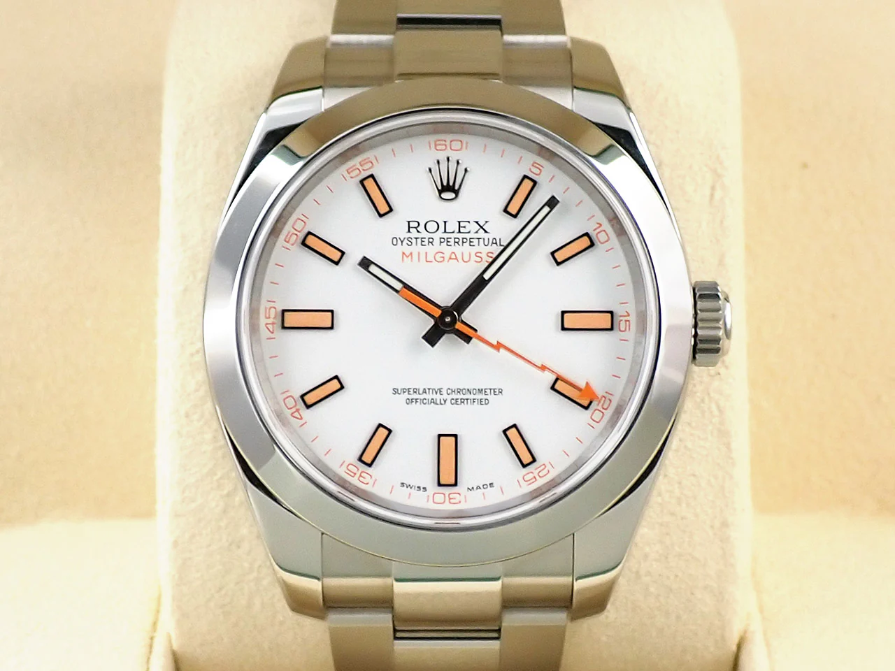 ロレックス ミルガウス Ref.116400 ステンレススチール ホワイト文字盤 - Image 2