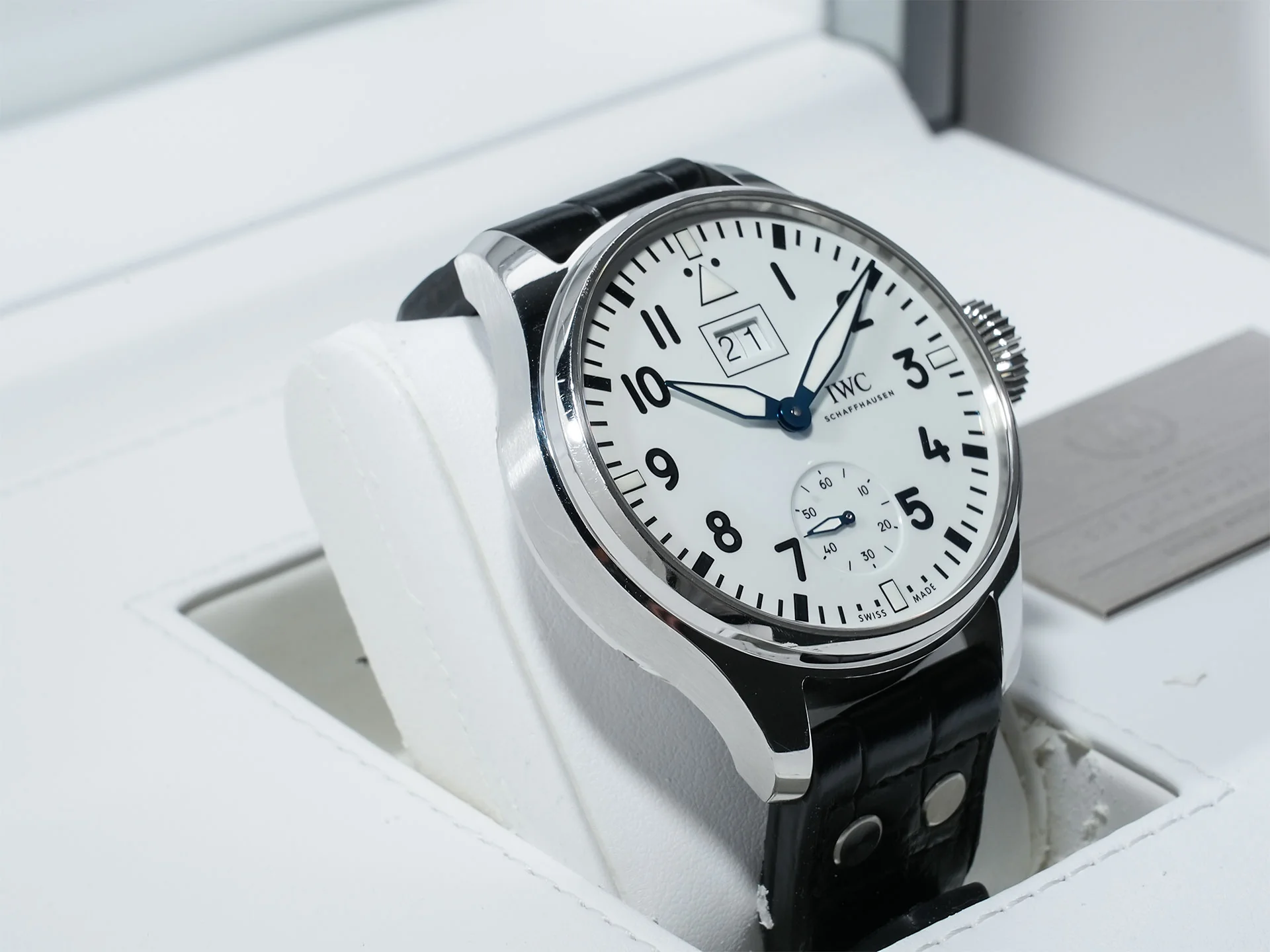 IWC ビッグパイロットウォッチ ビッグデイト 150 イヤーズ Ref.IW510504 SS ホワイト文字盤 中古 wart79g3 - Image 5