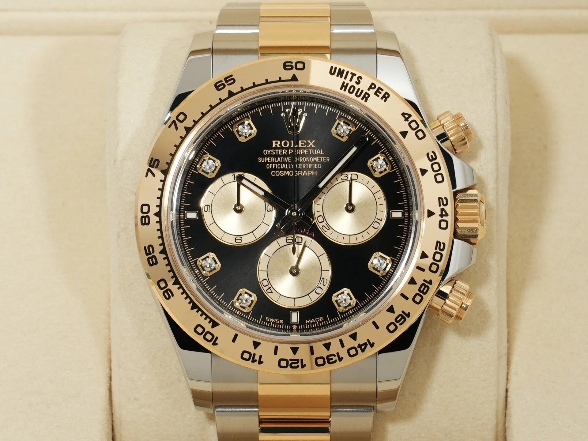 ロレックス デイトナ Ref.126503G ステンレススチール/イエローゴールド ブラックxゴールデンx8Pダイヤ文字盤 - Image 2