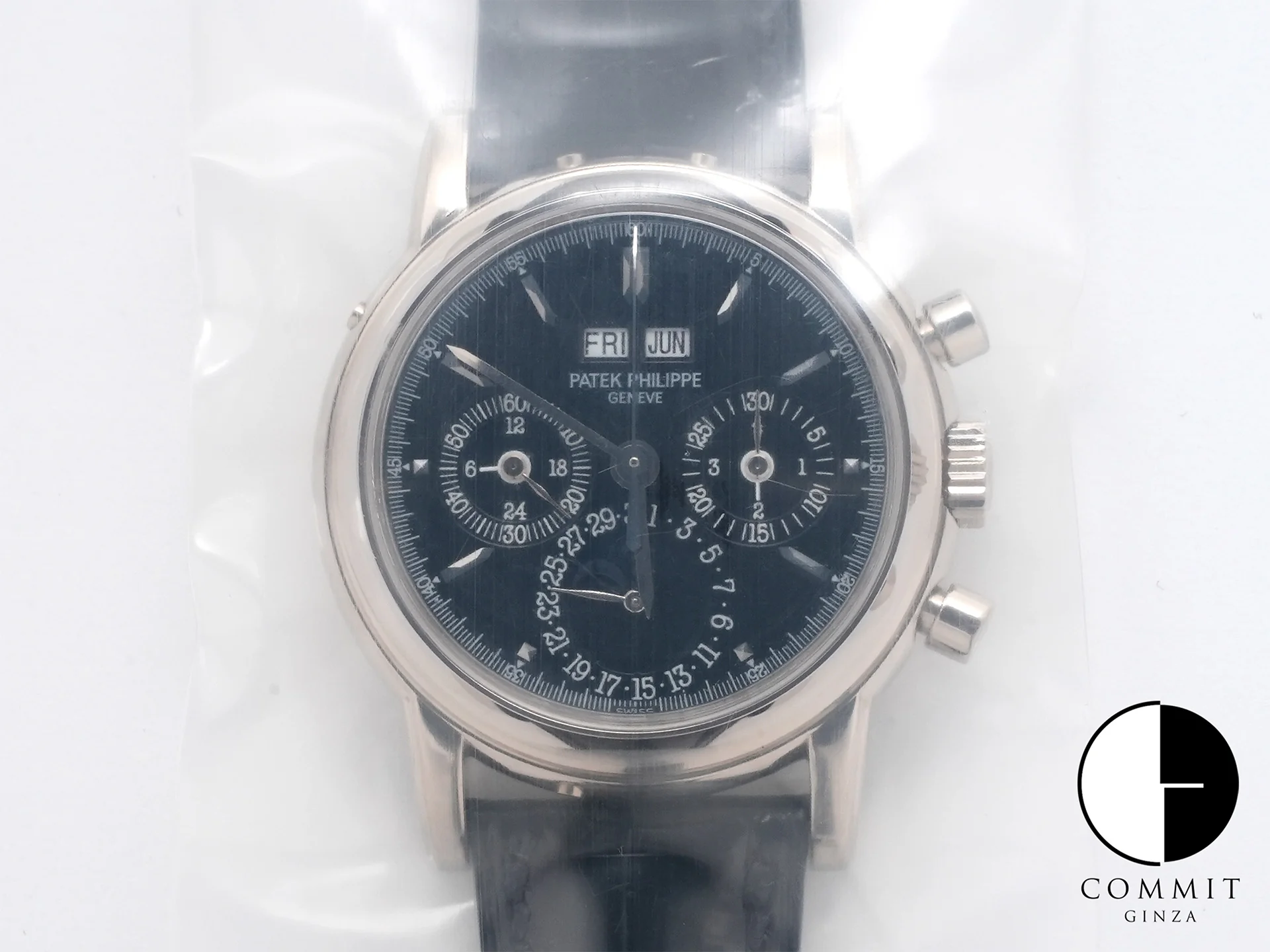 パテックフィリップ パーペチュアルカレンダー クロノグラフ Ref.3970EG-018 ホワイトゴールド ブラック文字盤