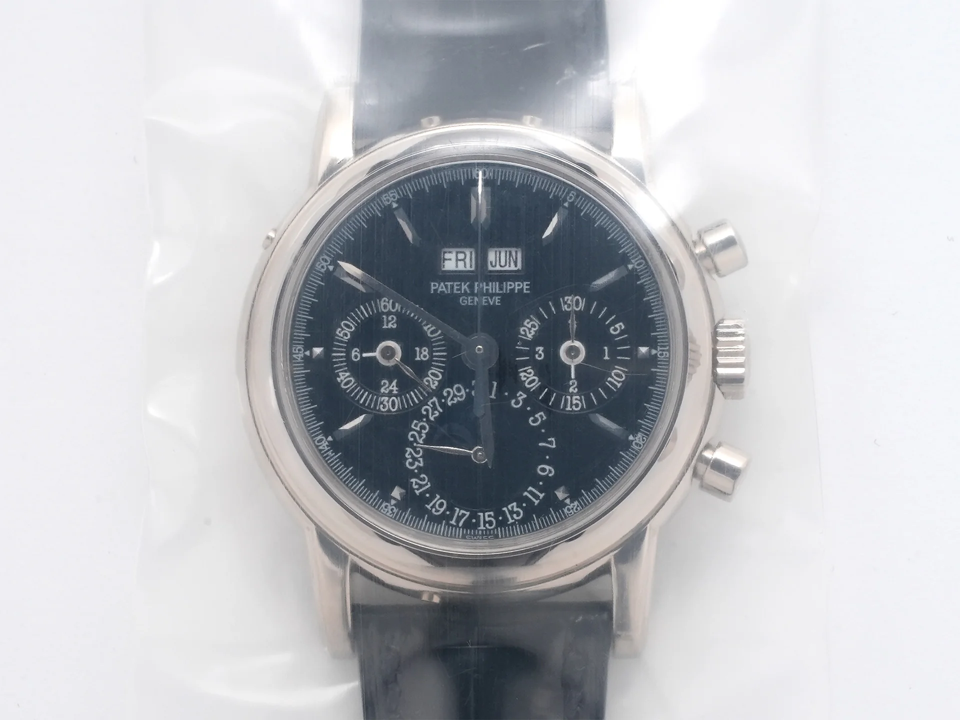 パテックフィリップ パーペチュアルカレンダー クロノグラフ Ref.3970EG-018 ホワイトゴールド ブラック文字盤 - Image 2
