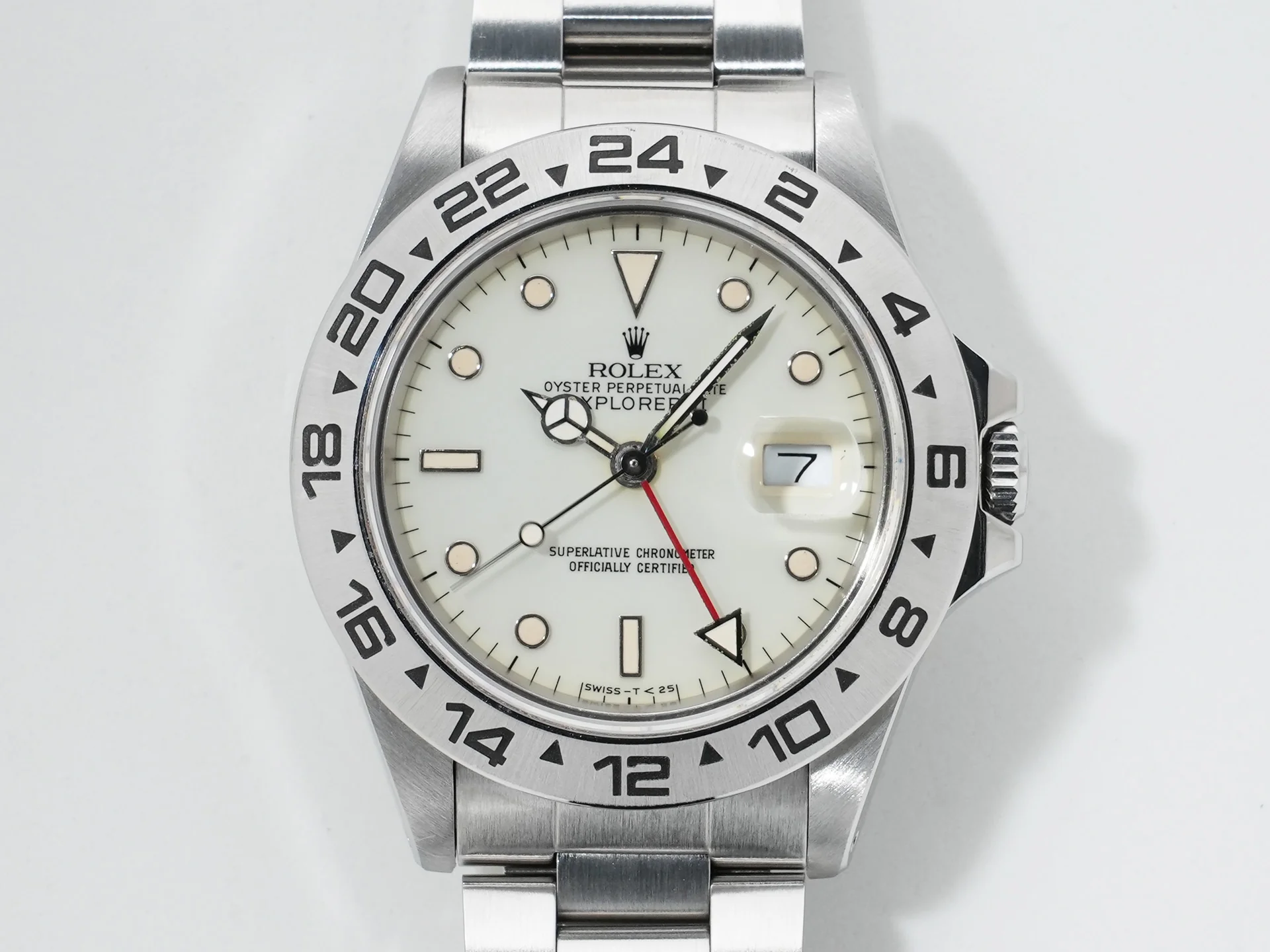 ロレックス エクスプローラーII Ref.16550 ステンレススチール アイボリー文字盤 オイスターブレスレット 中古 wt4f4dqx - Image 2