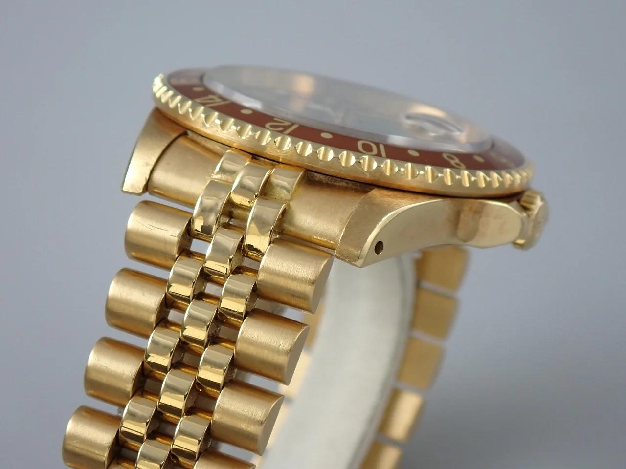 ロレックス GMTマスター Ref.16758 イエローゴールド ブラウン文字盤 ジュビリーブレスレット - Image 6