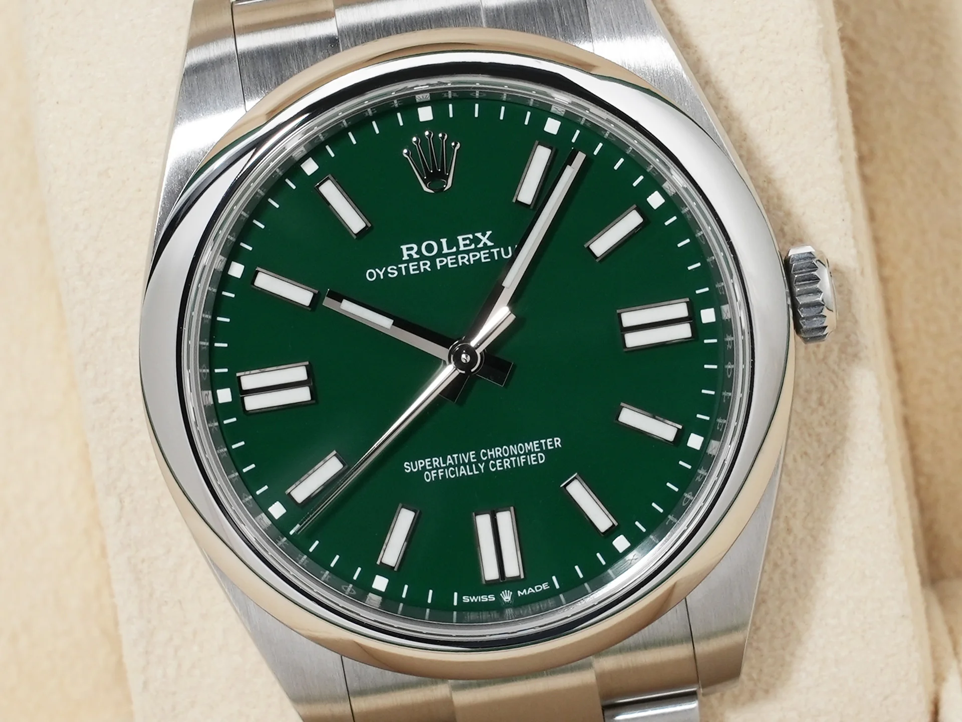 ロレックス オイスターパーペチュアル41 Ref.124300 ステンレススチール グリーン文字盤 - Image 3