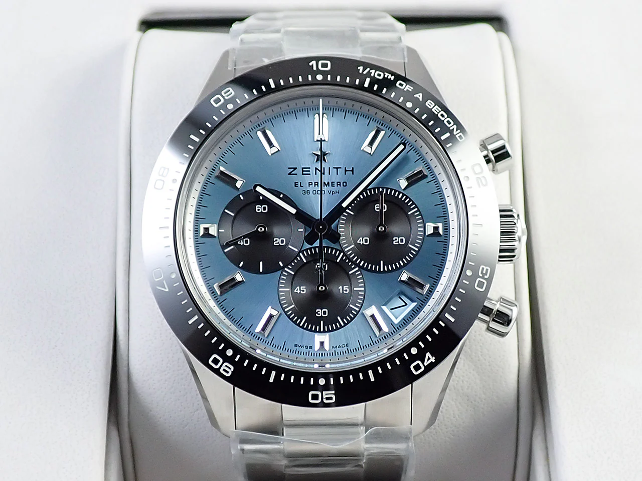 ゼニス クロノマスター スポーツ ヨシダ スペシャル エディション Ref.03.3104.3600/54.M3100 アクアブルー文字盤 未使用 XK14APCT - Image 2