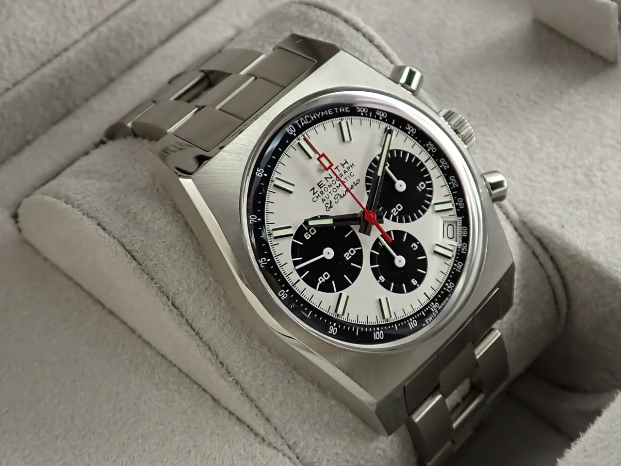 ゼニス クロノマスター エル・プリメロ A384 リバイバル Ref.03.A384.400/21.C815 ホワイト×ブラック文字盤 美品 XY39T6LC - Image 5