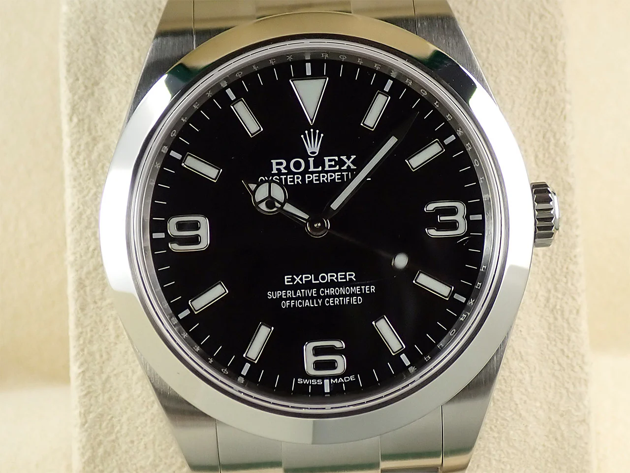 ロレックス エクスプローラーI 鏡面ブラックアウト Ref.214270 ステンレススチール ブラック文字盤 - Image 3