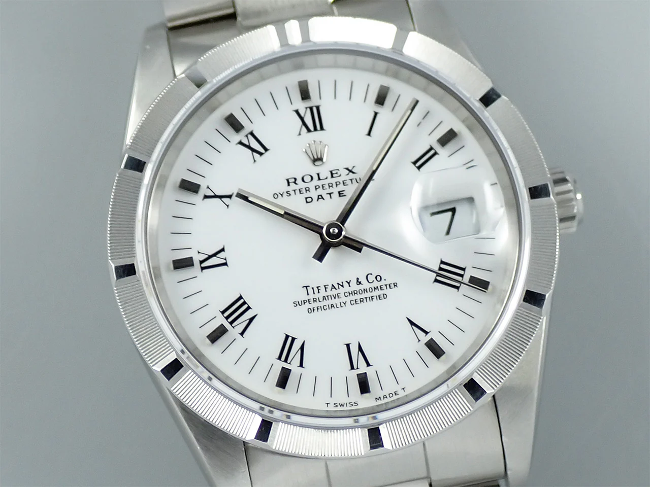 ロレックス オイスターパーペチュアル デイト TIFFANY＆CO. Ref.15210 ステンレススチール ホワイト文字盤 - Image 3