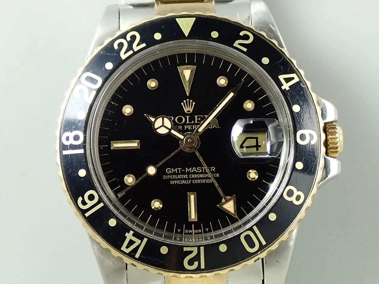 ロレックス GMTマスター Ref.1675/3 ステンレススチール/イエローゴールド ブラック文字盤 オイスターブレスレット - Image 3