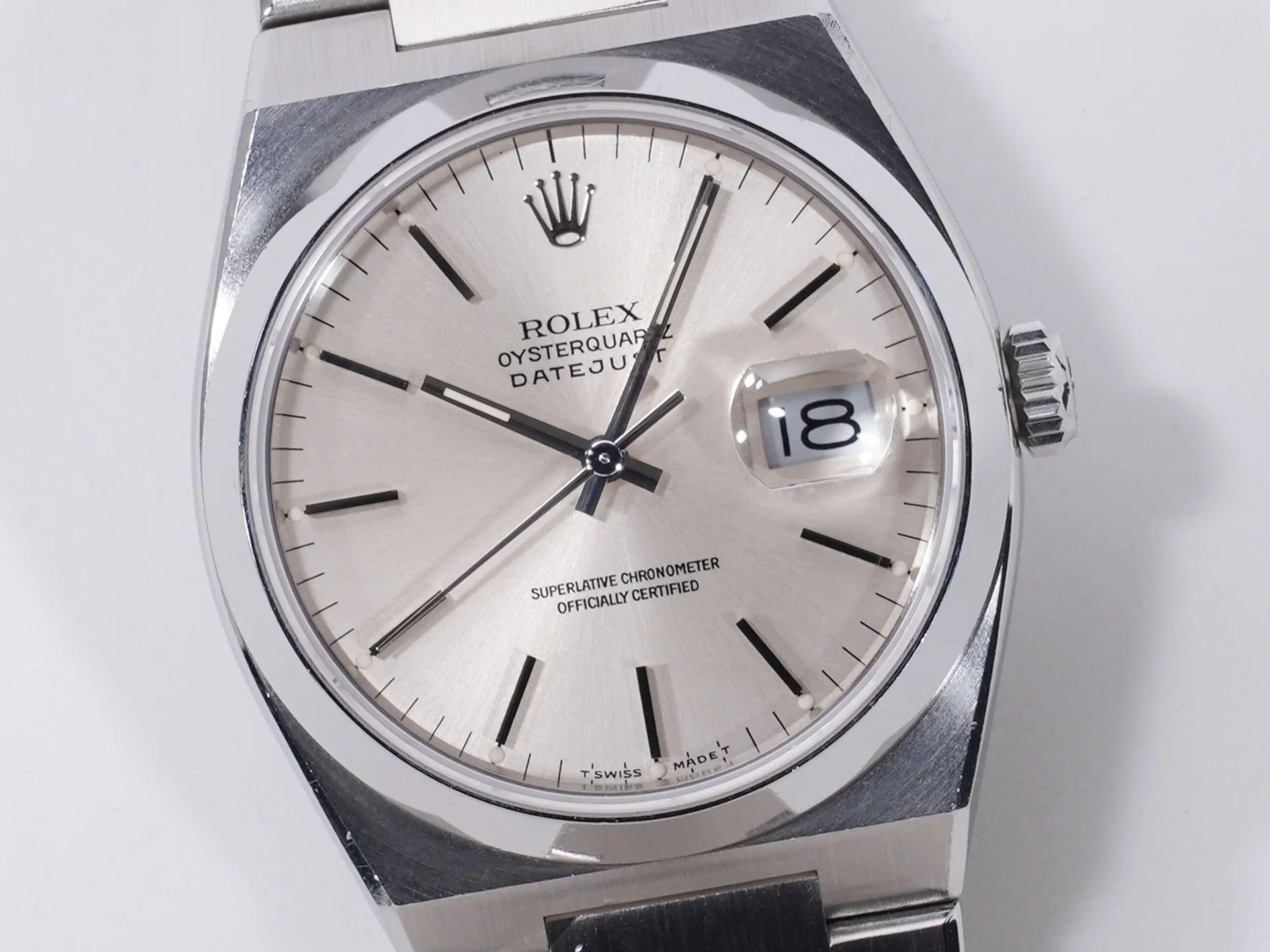 ロレックス デイトジャスト オイスタークォーツ Ref.17000 ステンレススチール シルバー文字盤 - Image 3
